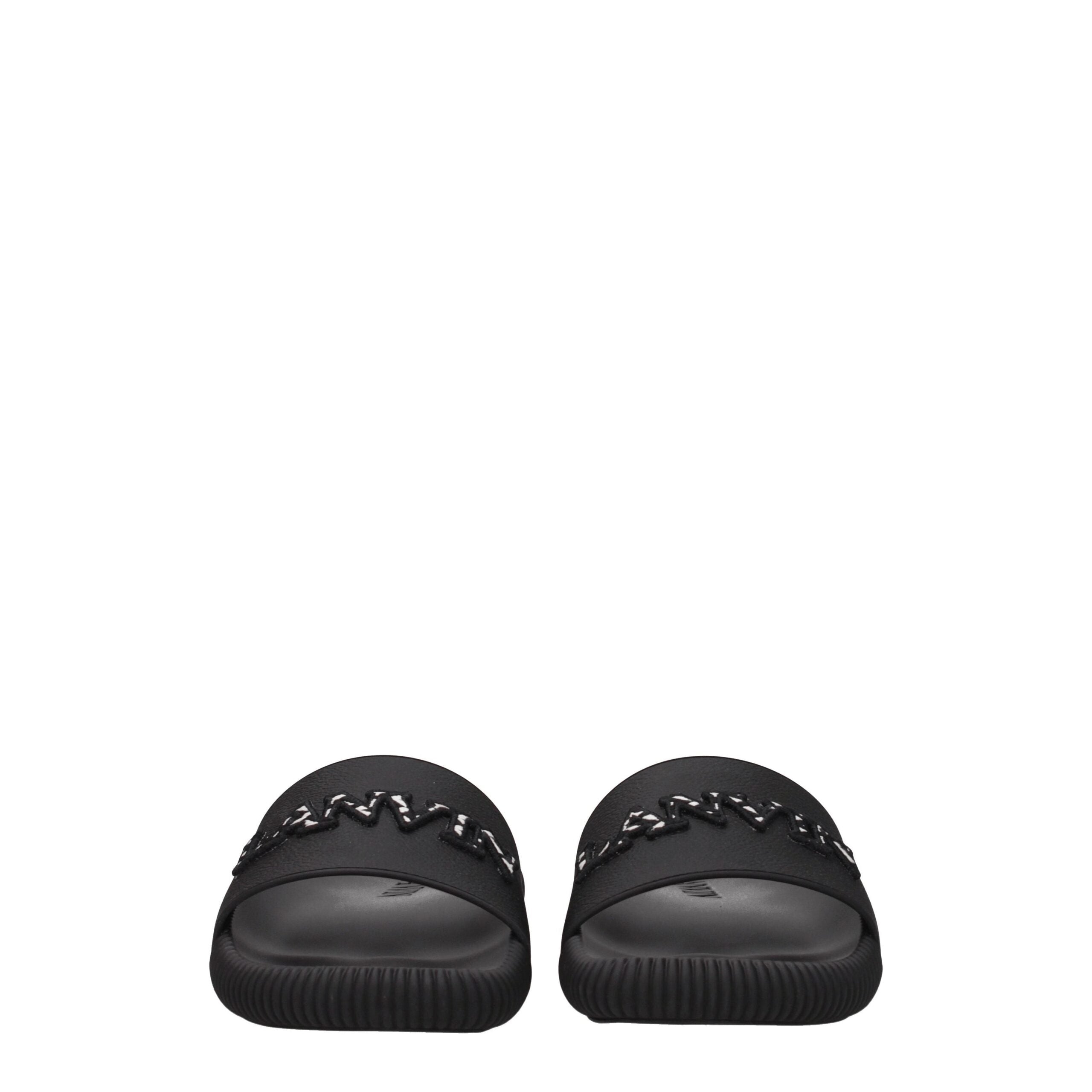 Lanvin Black Cotton Women's Slippers