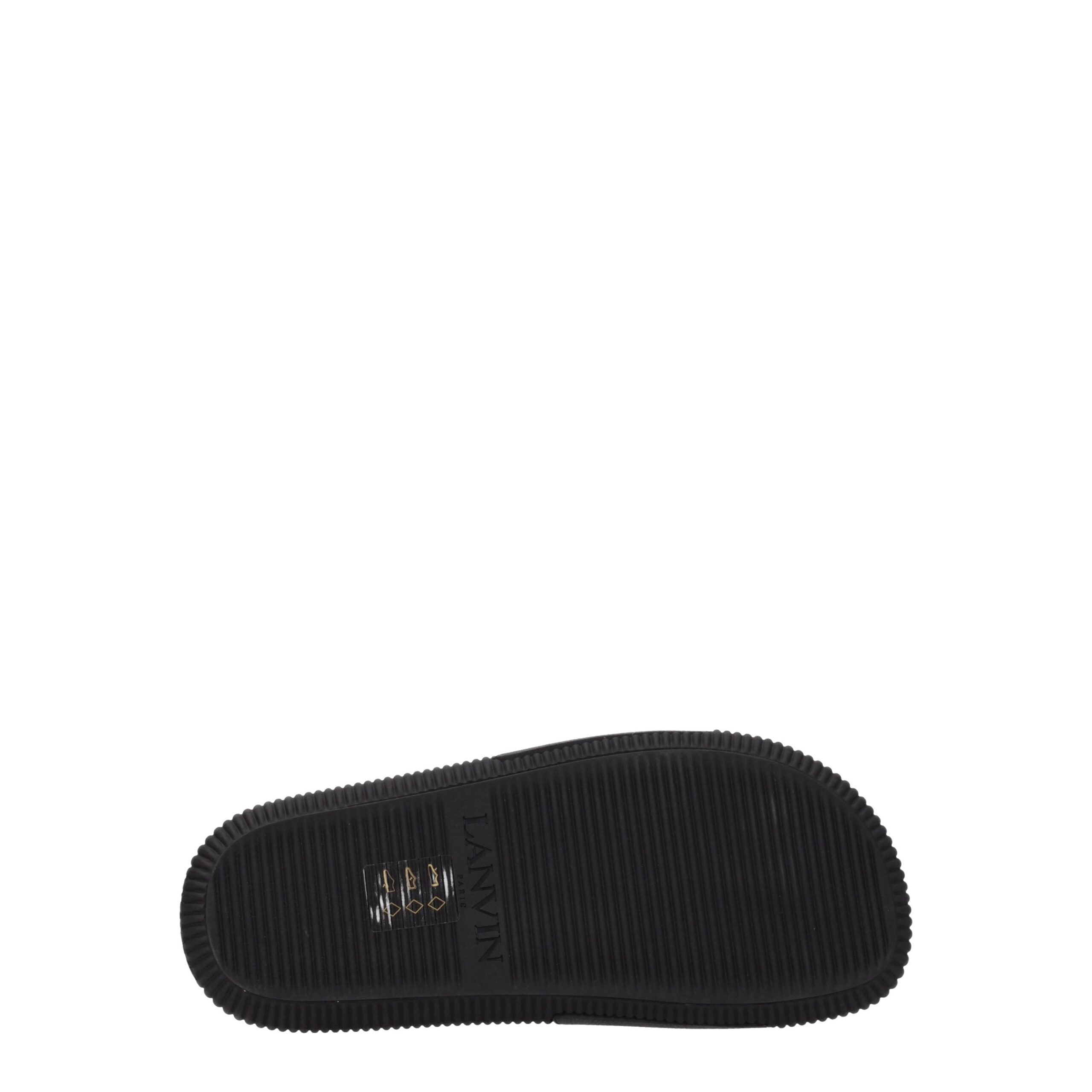 Lanvin Black Cotton Women's Slippers