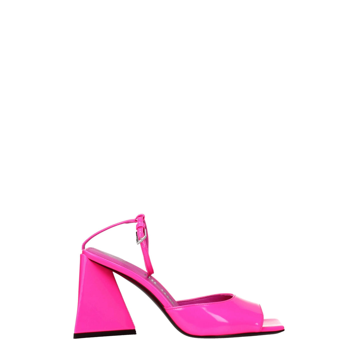 The Attico Pink Leather Stiletto Heel Women's Sandals
