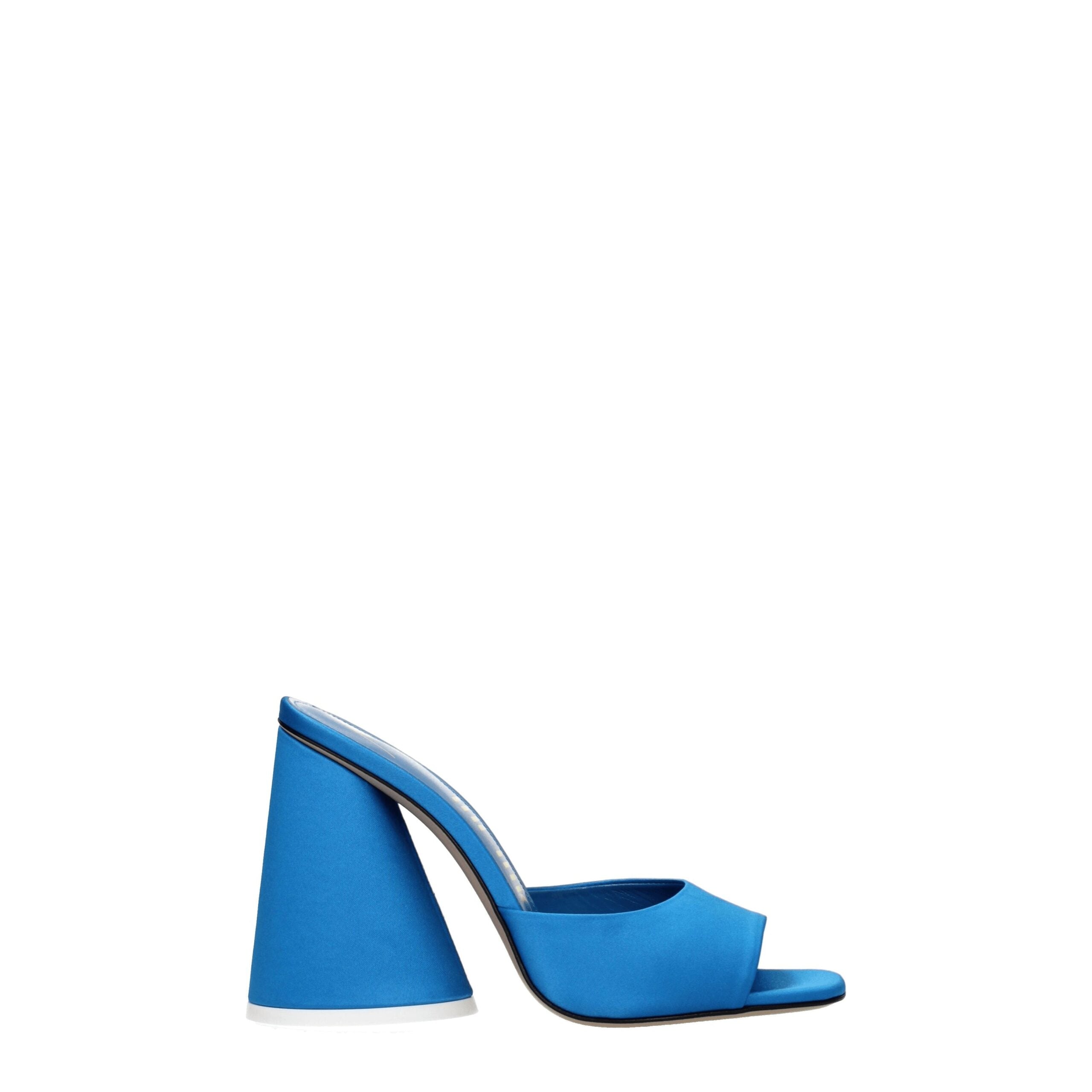 The Attico Light Blue Satin Platform Women's Sandals