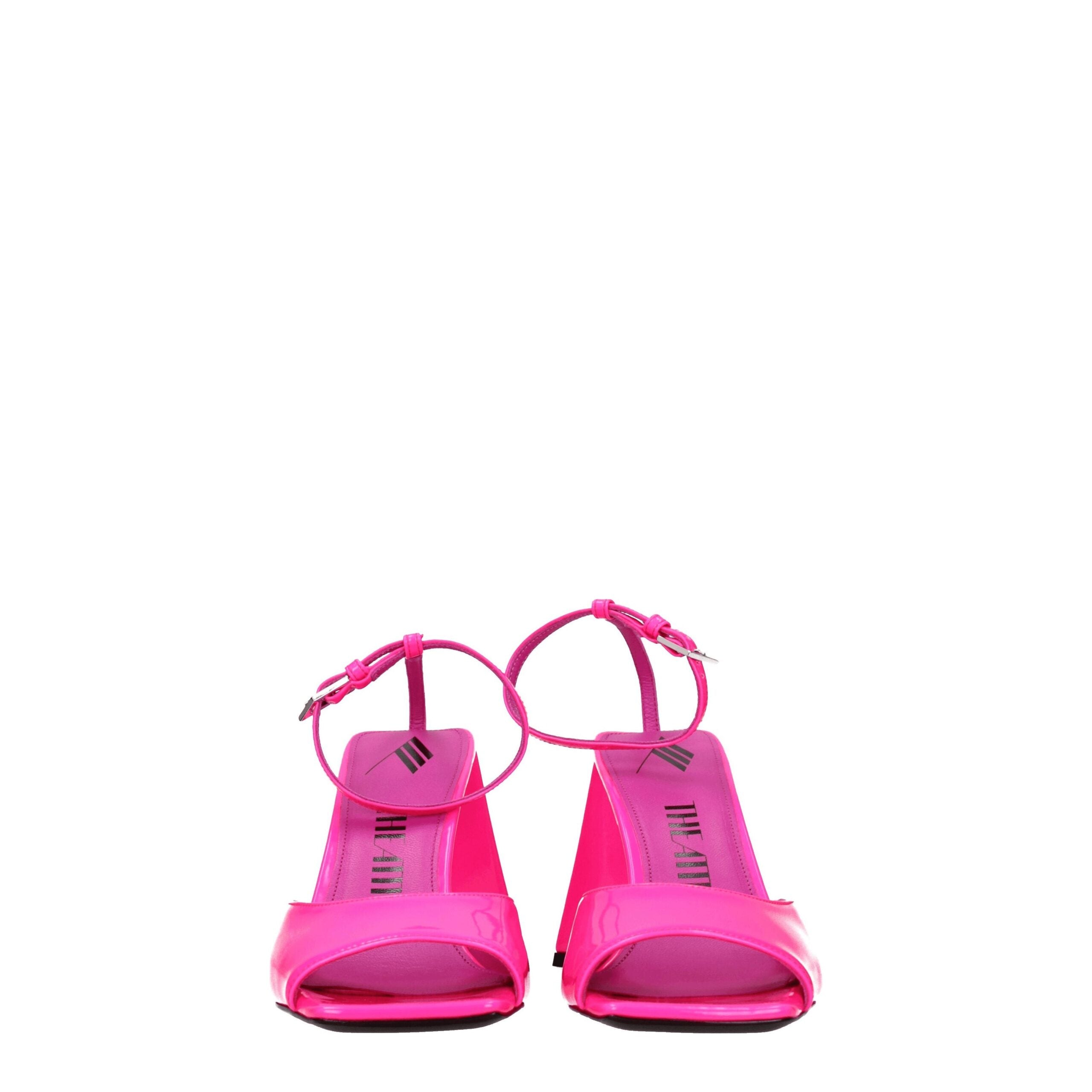 The Attico Pink Leather Stiletto Heel Women's Sandals