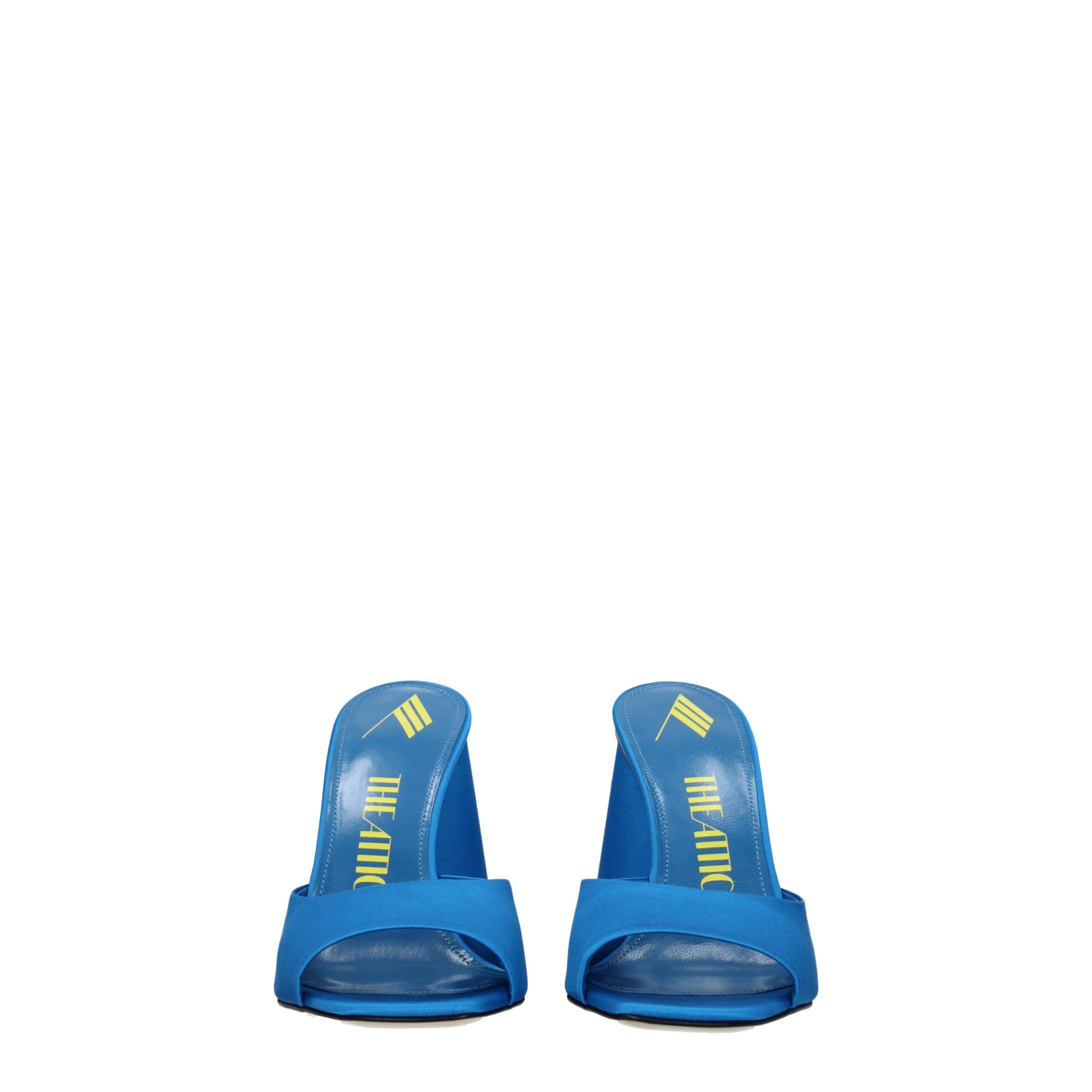 The Attico Light Blue Satin Platform Women's Sandals