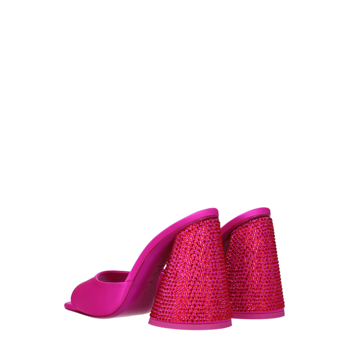 The Attico Pink Satin Platform Women's Sandals