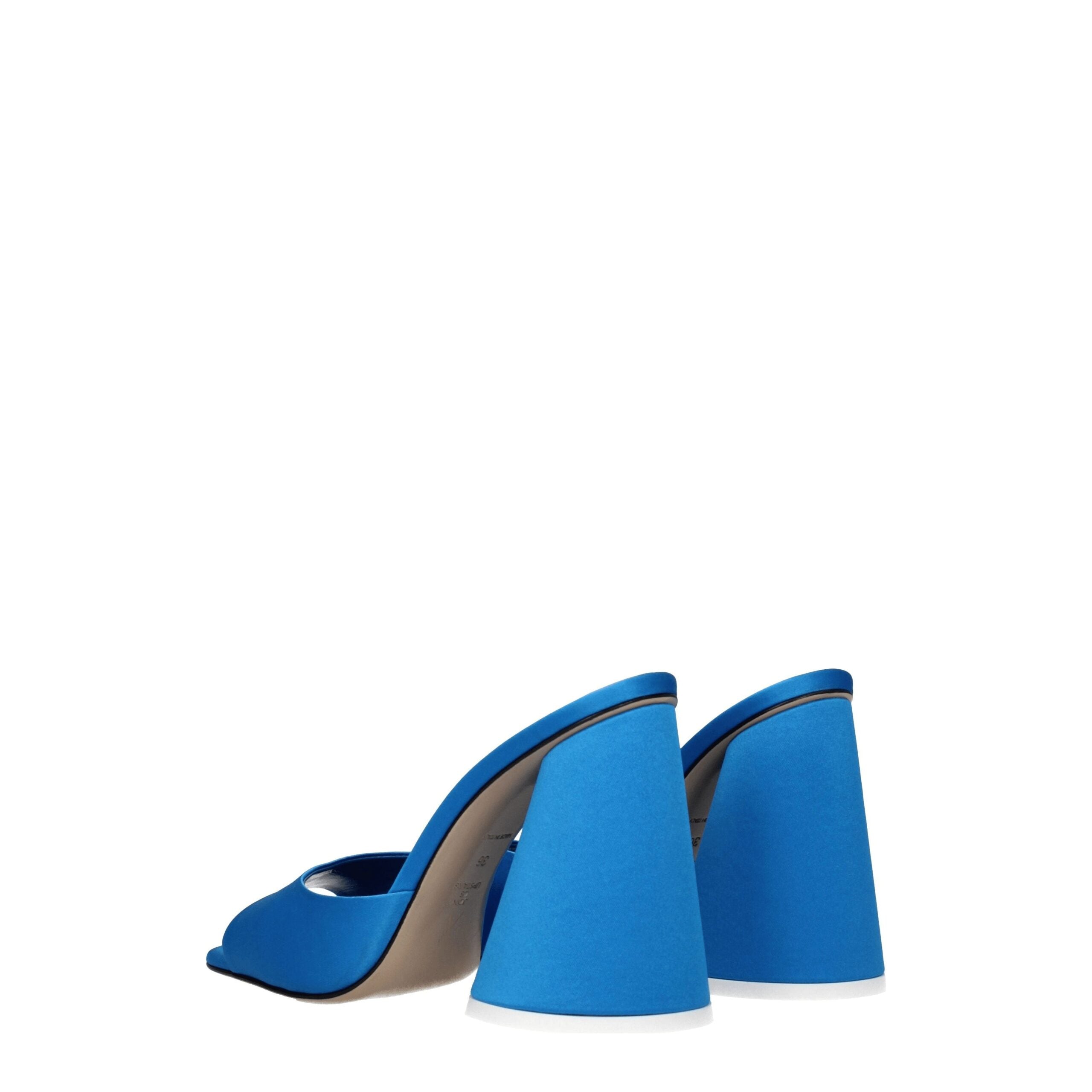 The Attico Light Blue Satin Platform Women's Sandals