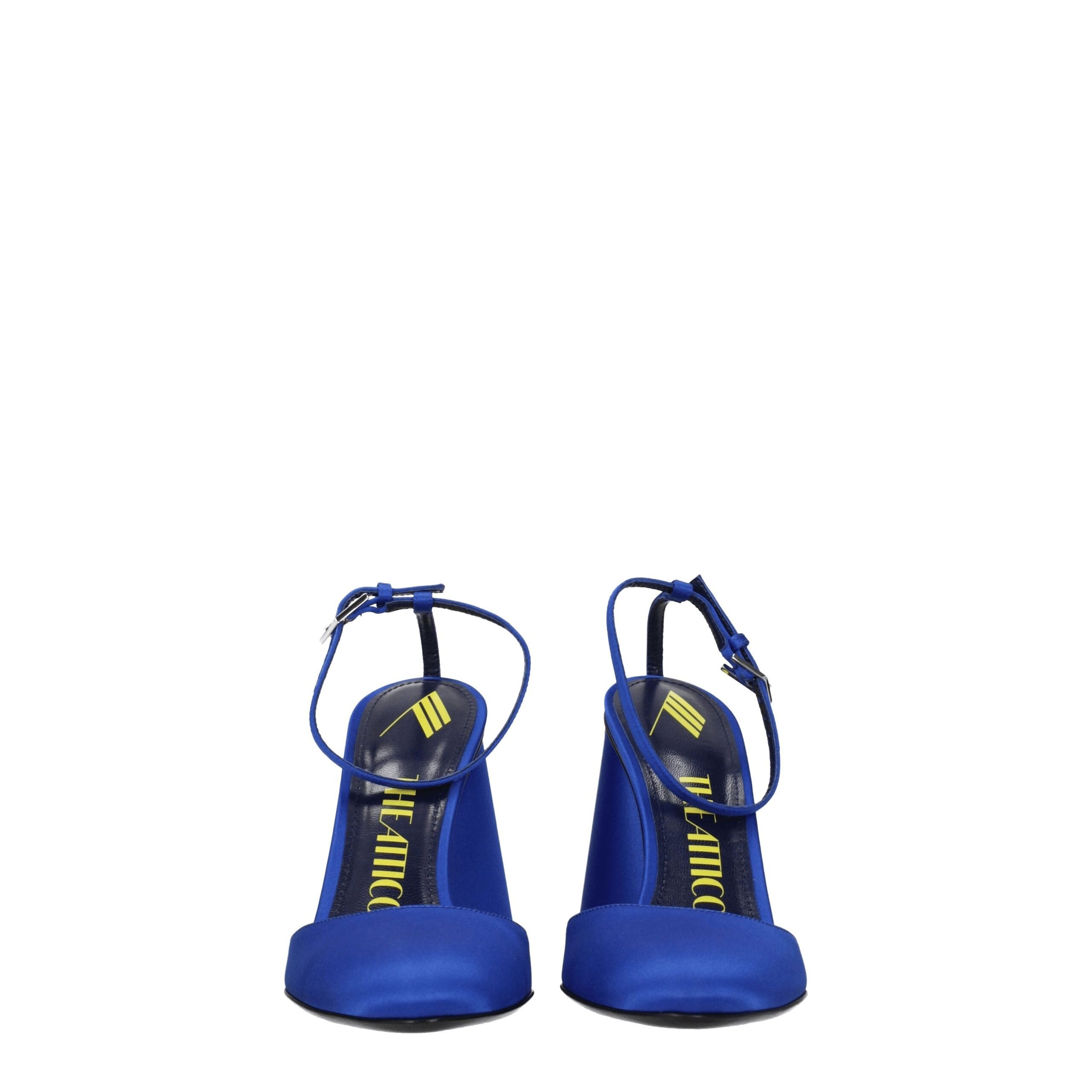 The Attico Blue Satin Platform Women's Sandals