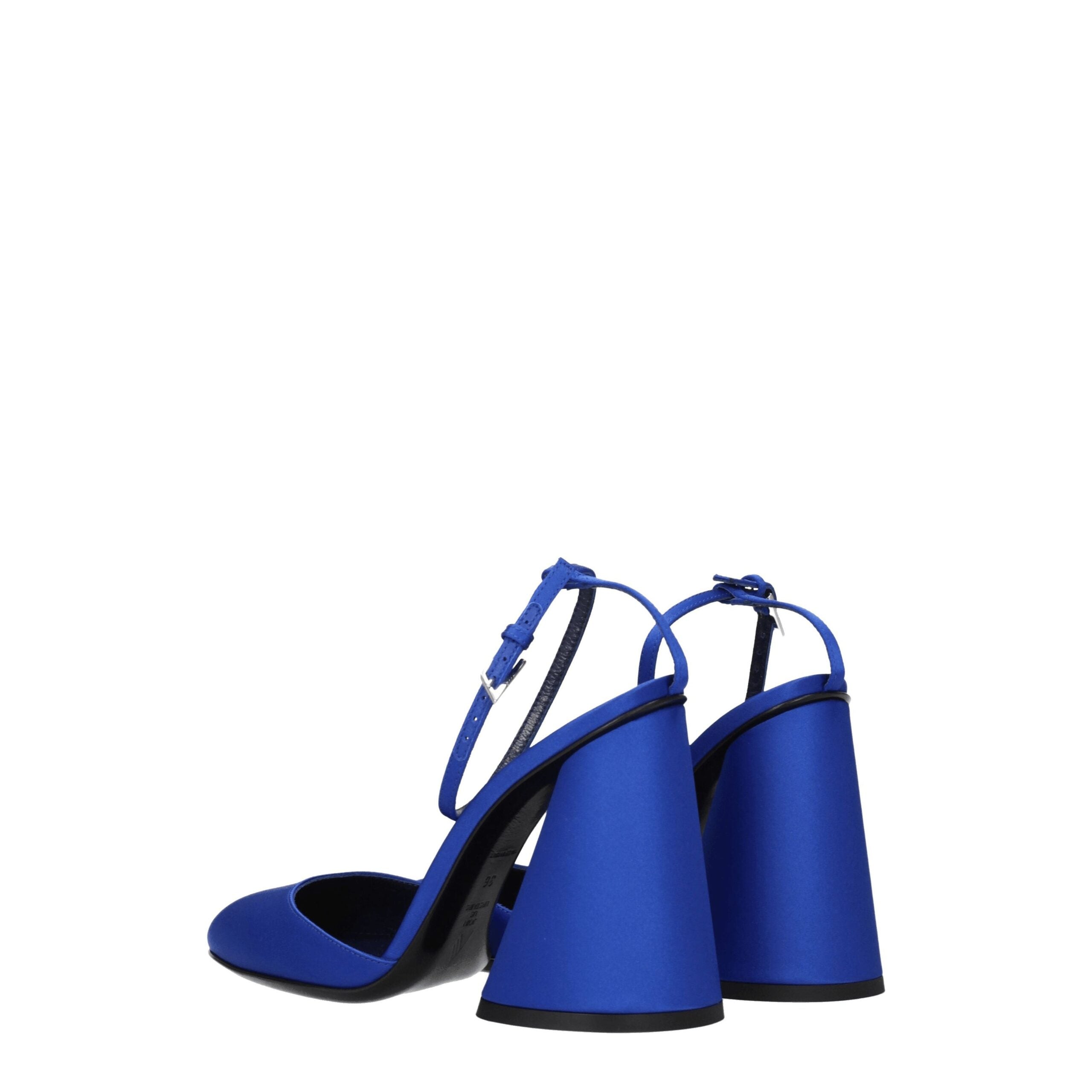The Attico Blue Satin Platform Women's Sandals