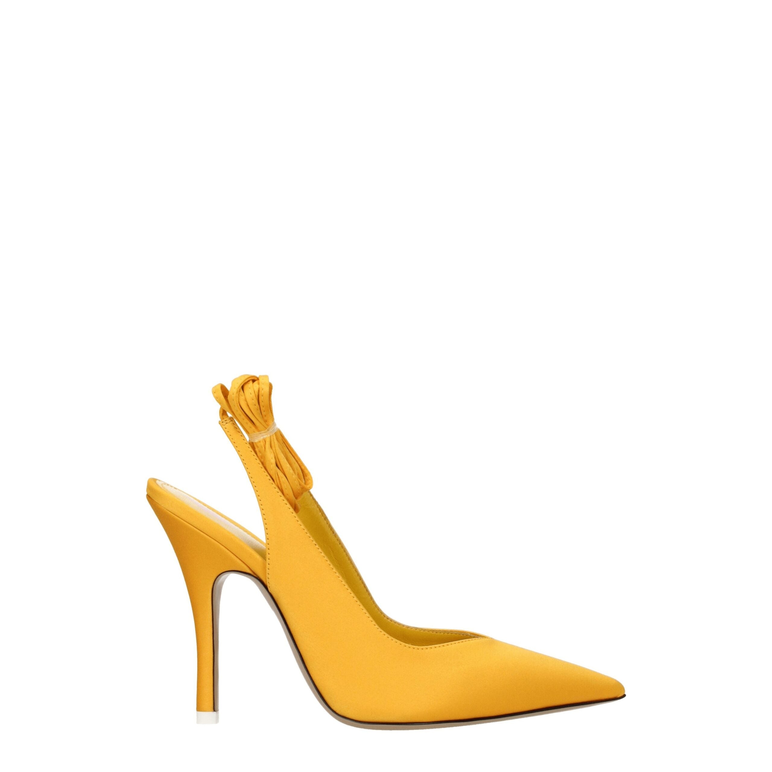 The Attico Orange Satin High Heel Women's Pumps