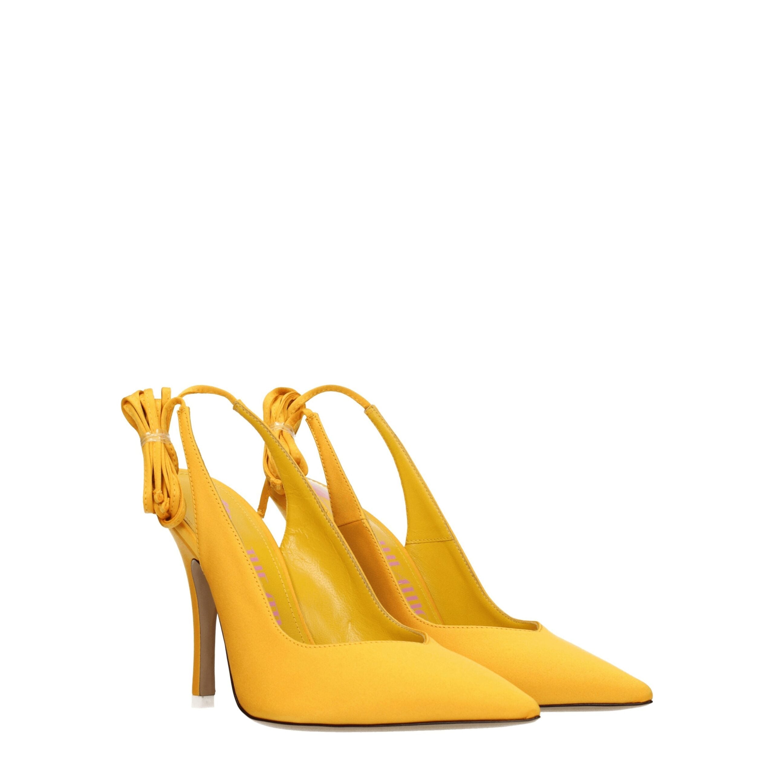 The Attico Orange Satin High Heel Women's Pumps