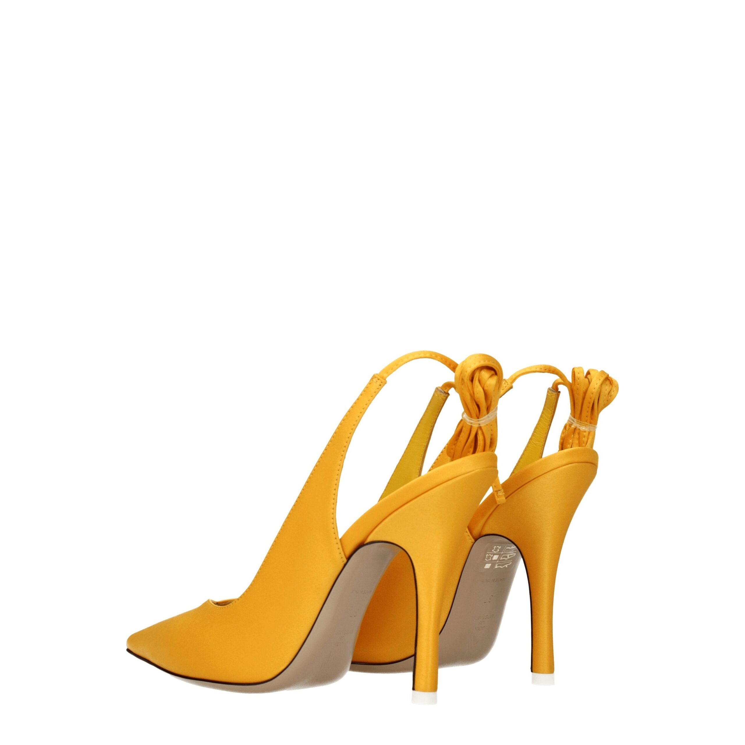 The Attico Orange Satin High Heel Women's Pumps