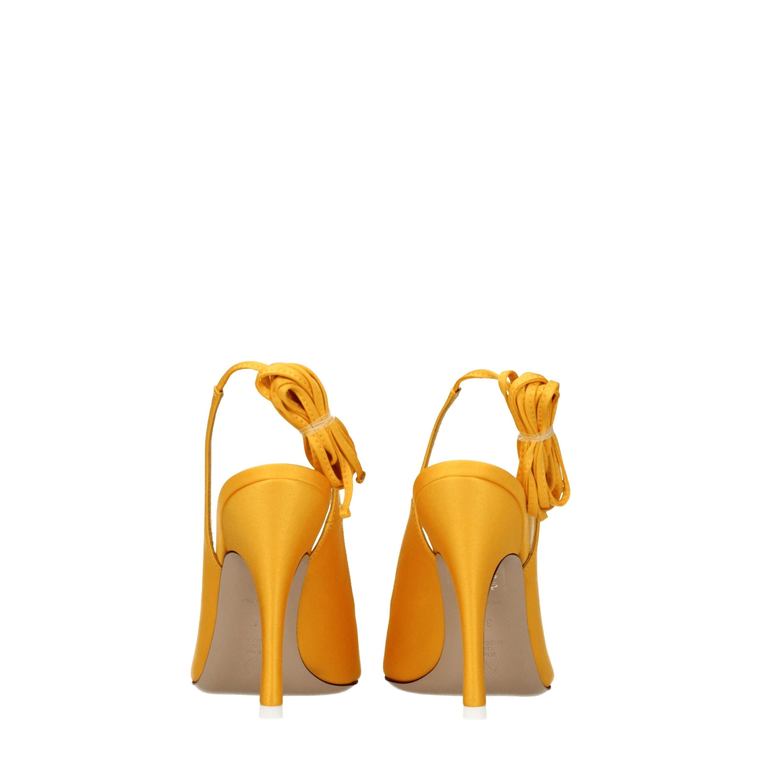 The Attico Orange Satin High Heel Women's Pumps