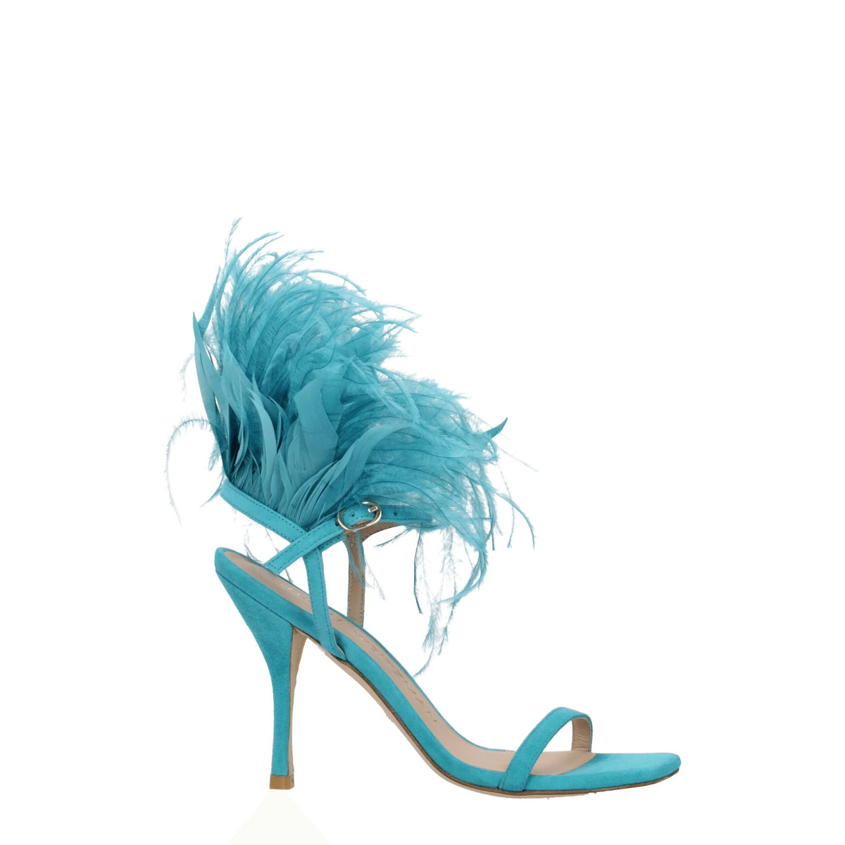 Stuart Weitzman Green Leather Stiletto Heel Women's Sandals