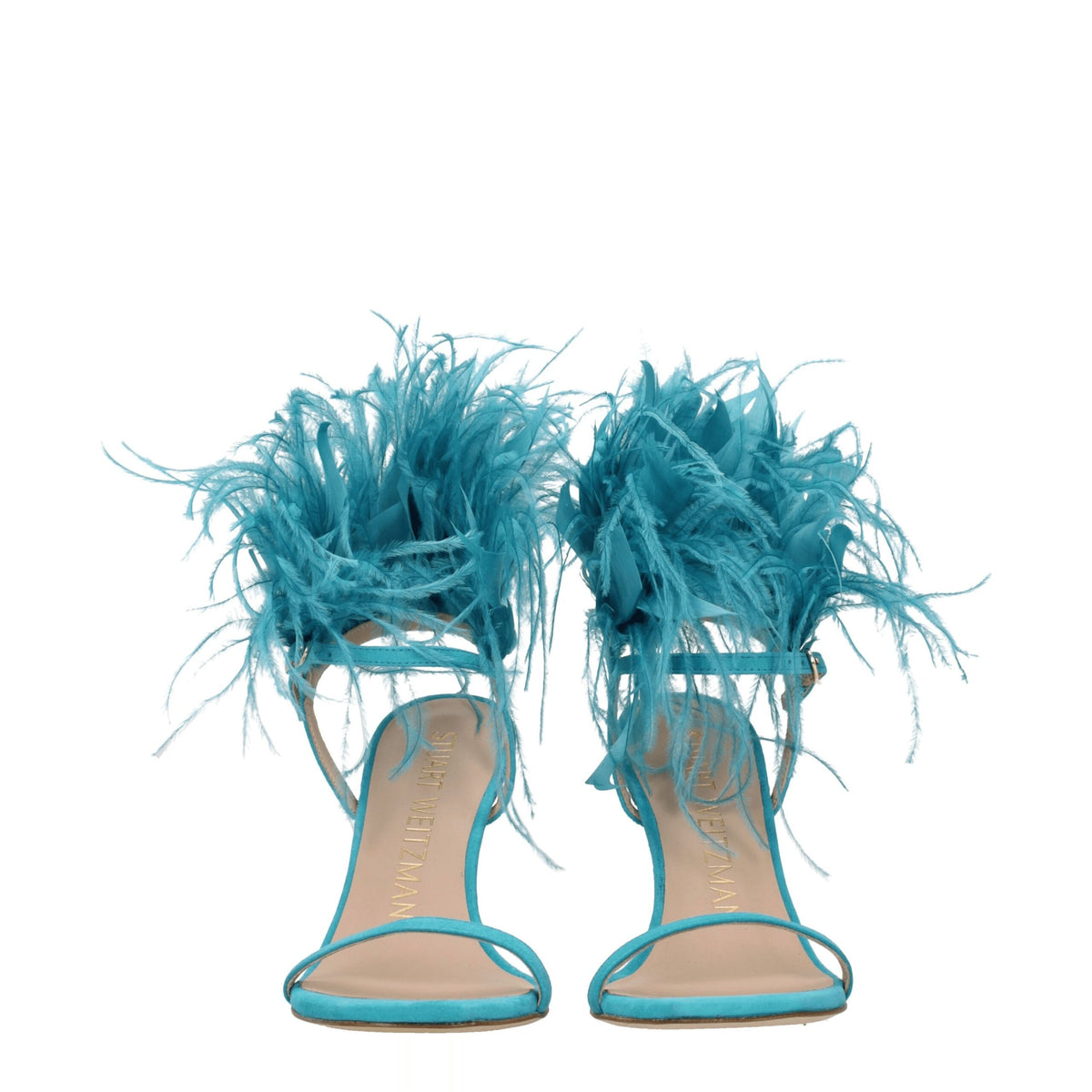Stuart Weitzman Green Leather Stiletto Heel Women's Sandals