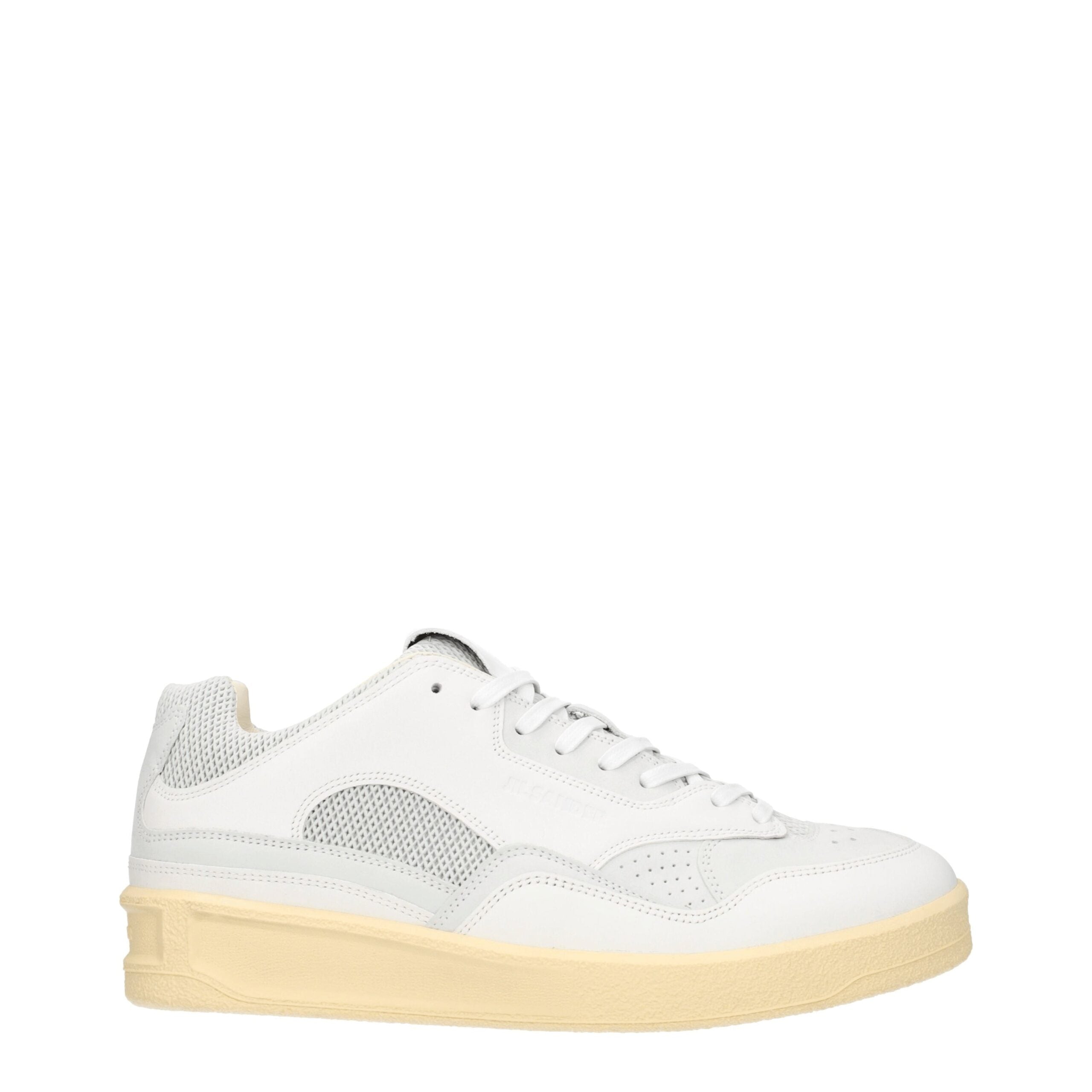 Jil Sander White Leather Low Top Men's Sneakers
