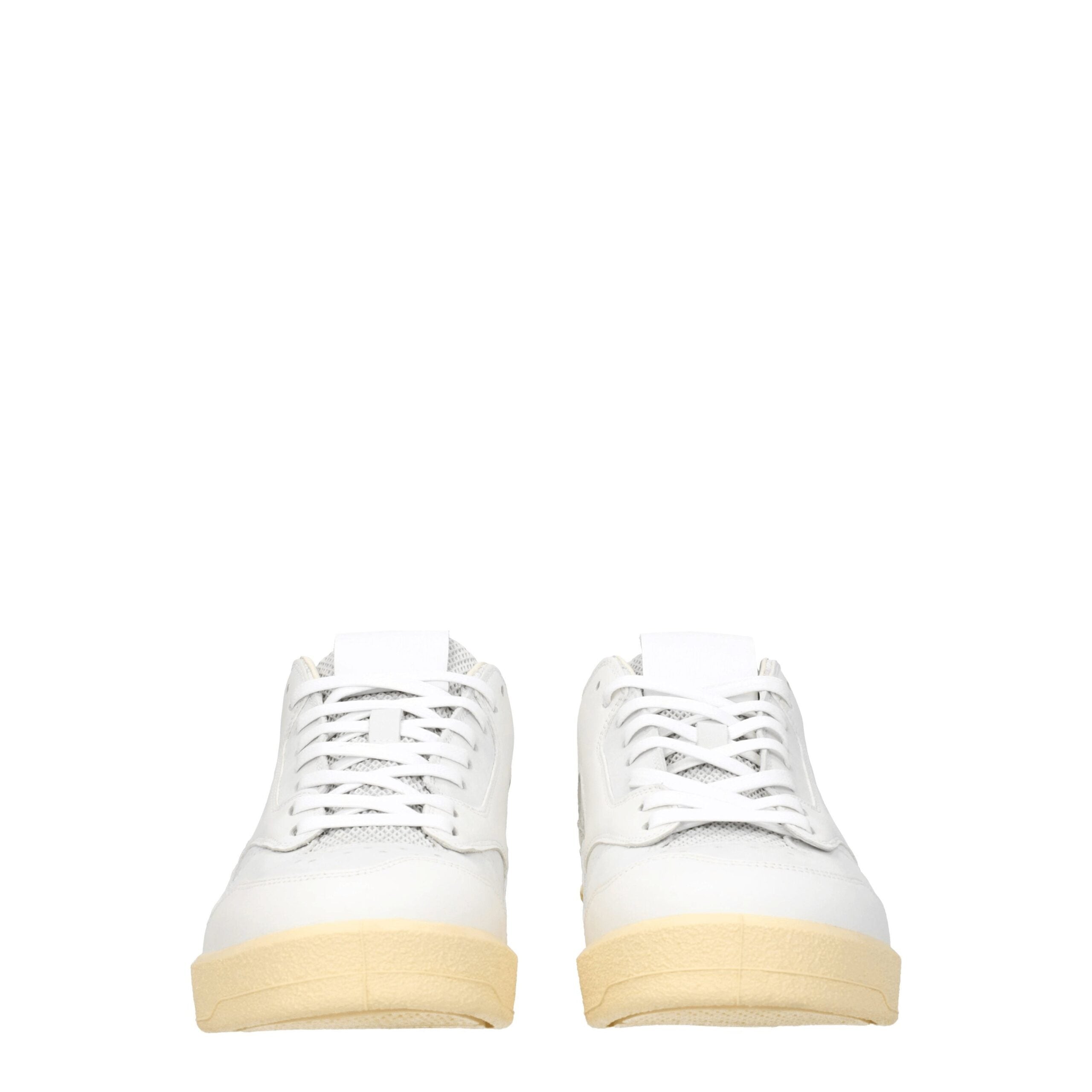 Jil Sander White Leather Low Top Men's Sneakers