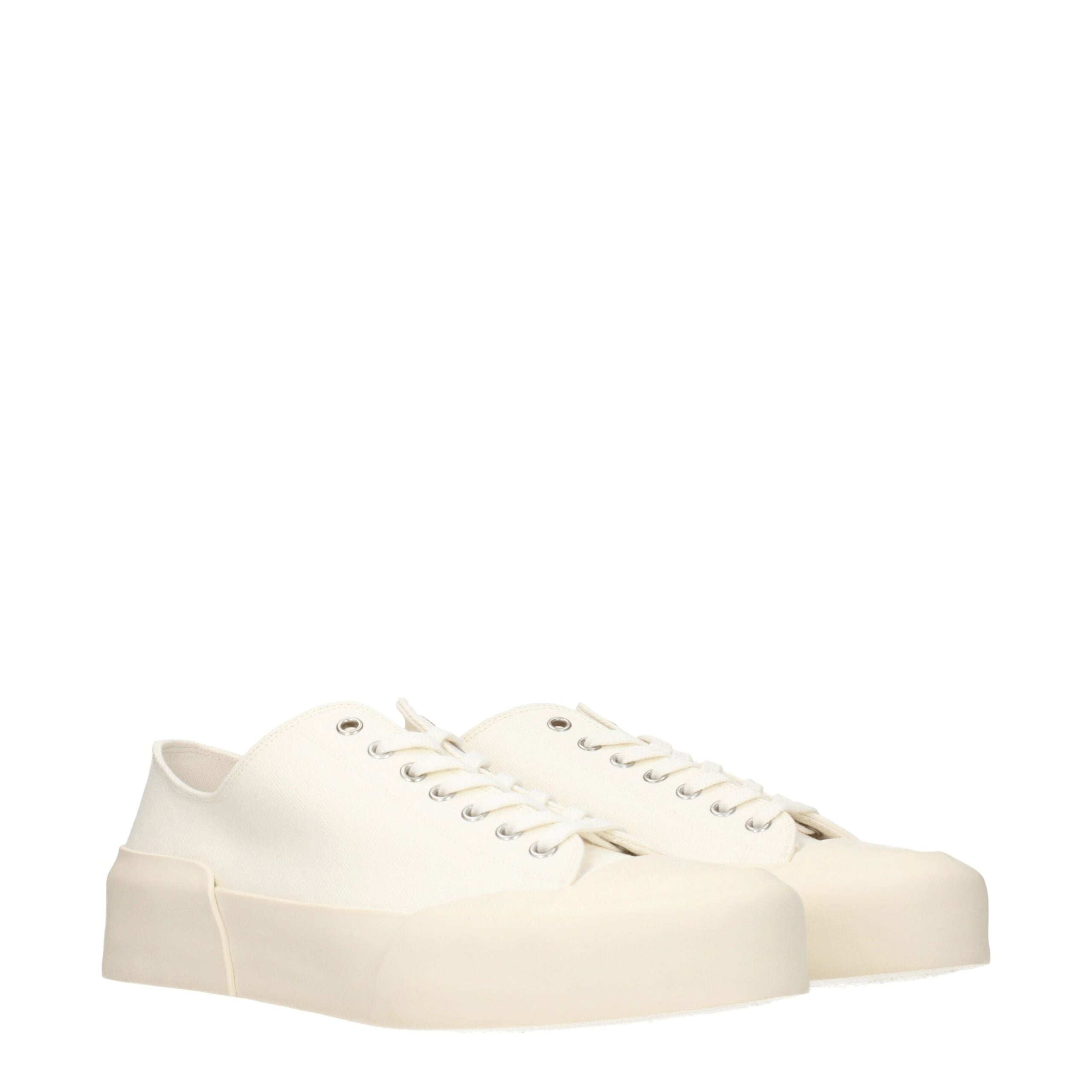 Jil Sander Beige Fabric Low Top Men's Sneakers