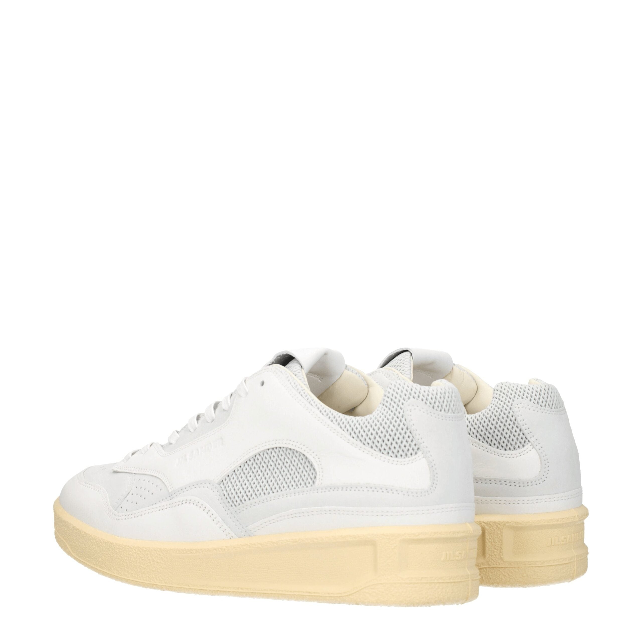 Jil Sander White Leather Low Top Men's Sneakers