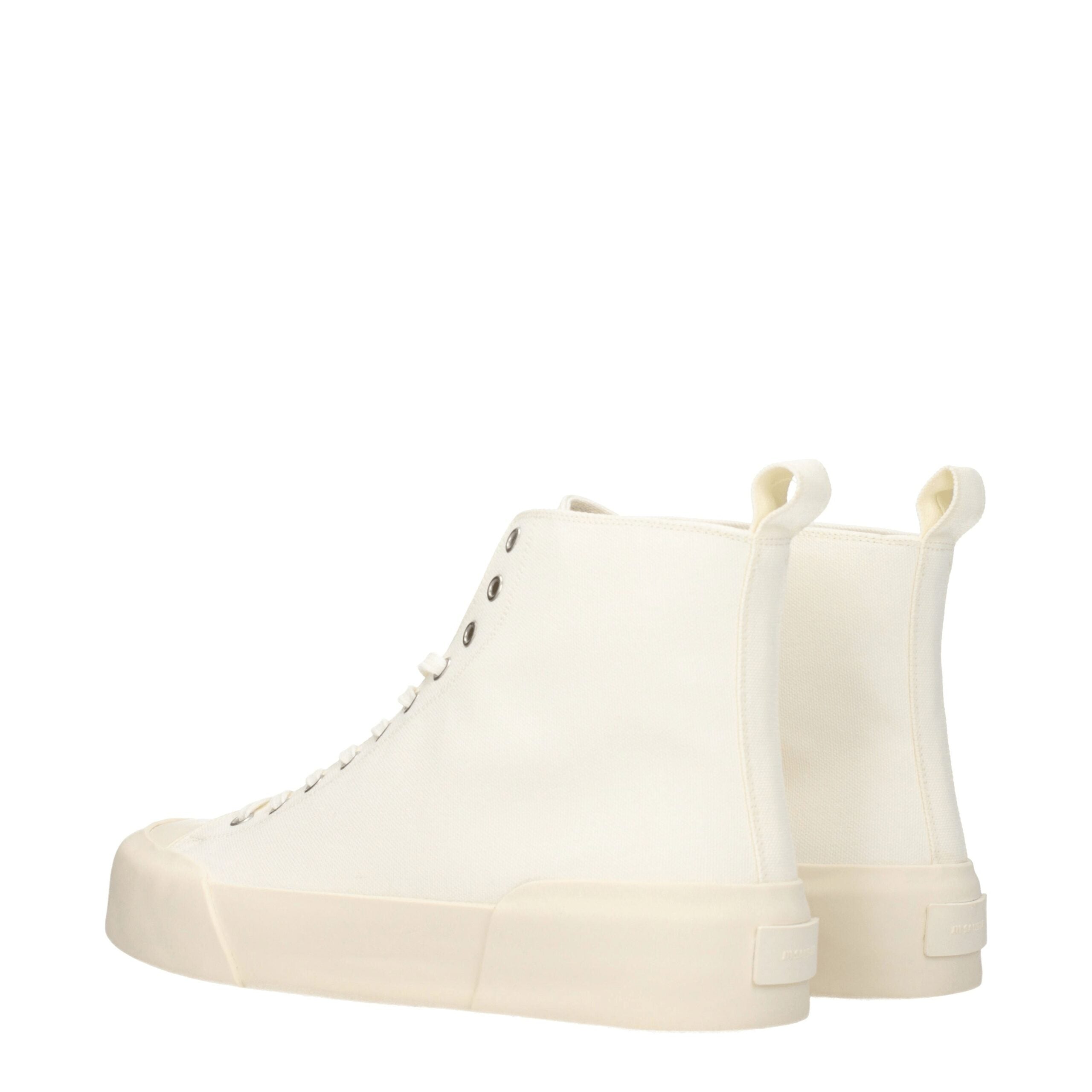 Jil Sander Beige Fabric High Top Men's Sneakers
