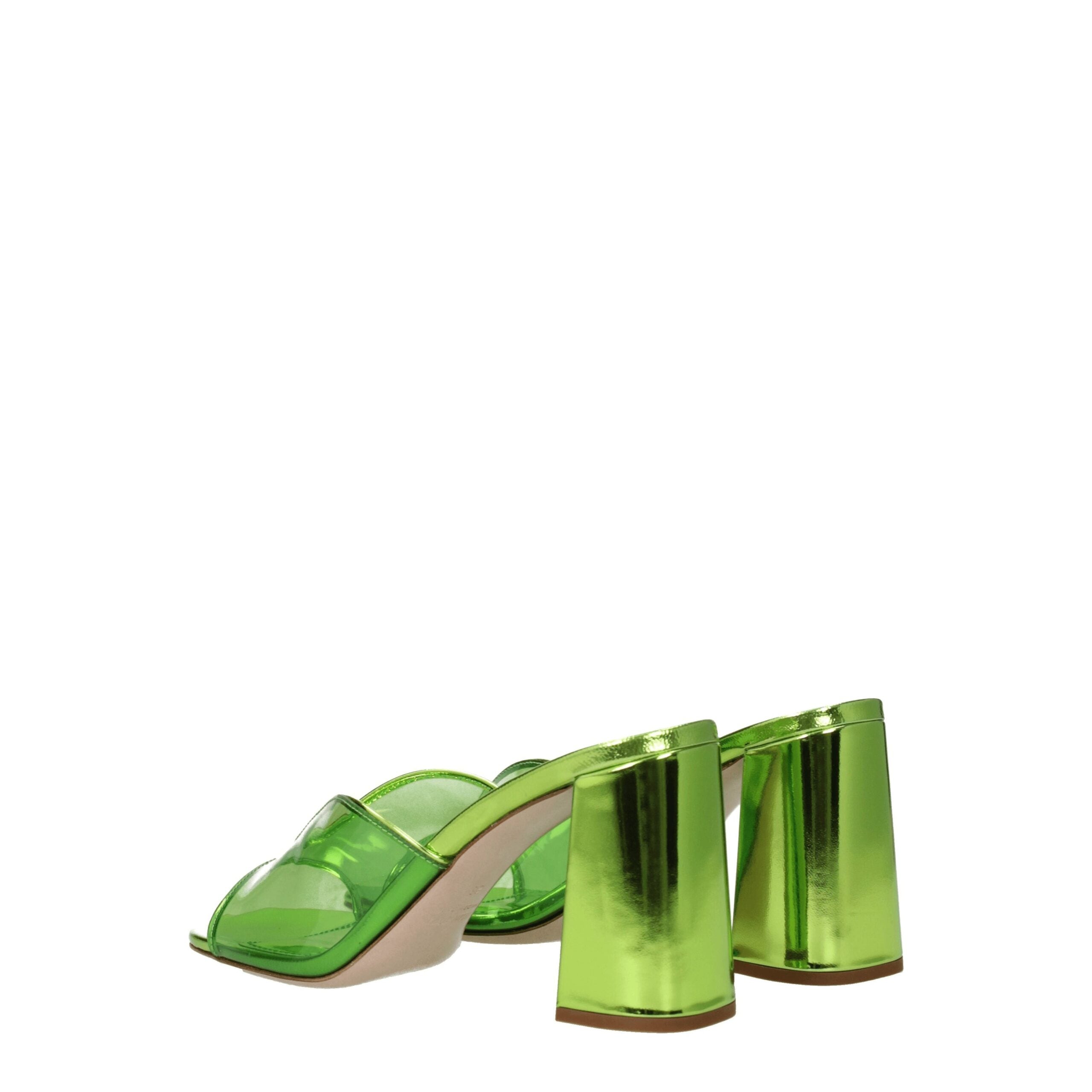 Miu Miu Green Plexiglass Platform Women's Sandals