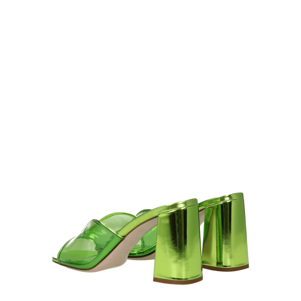 Miu Miu Green Plexiglass Platform Women's Sandals