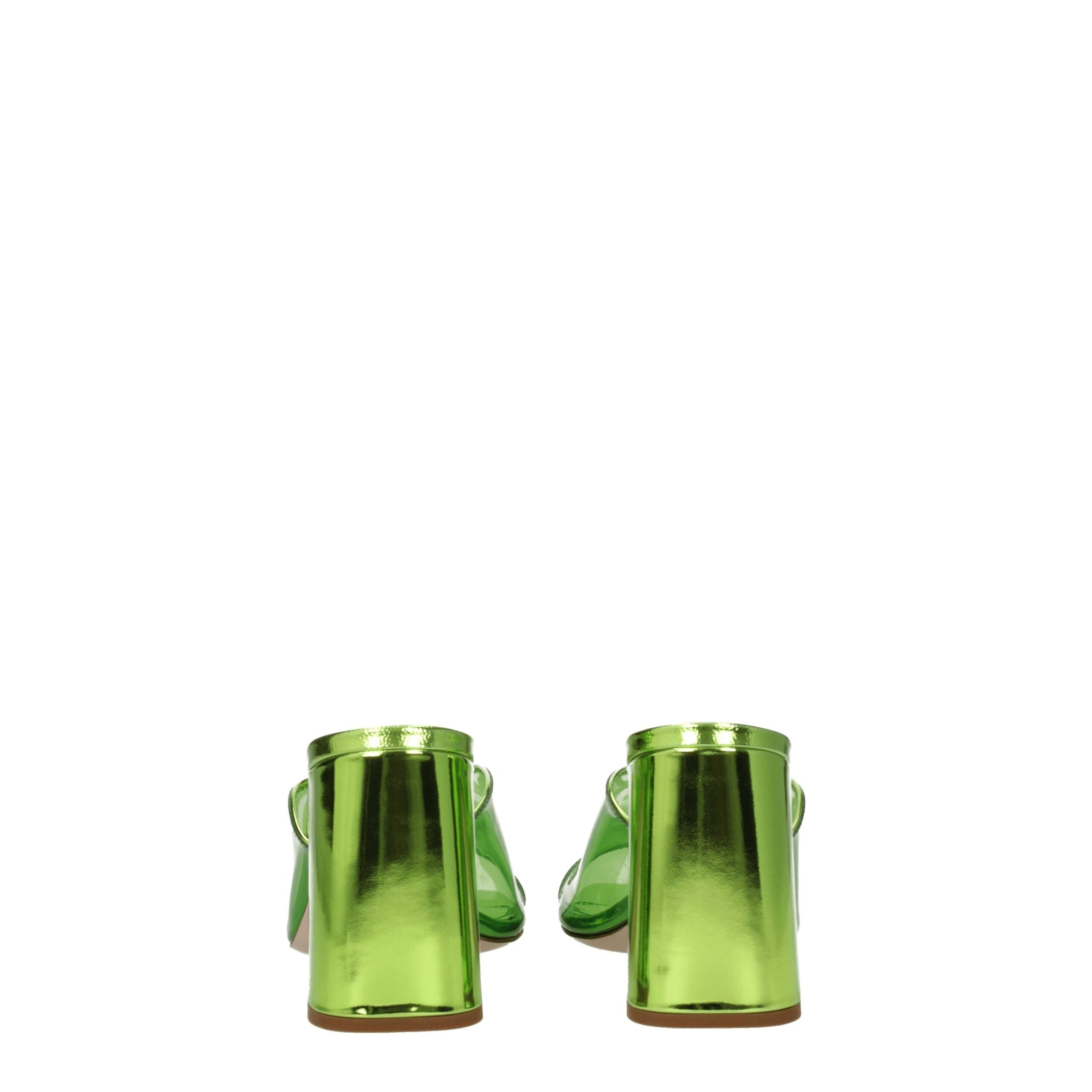 Miu Miu Green Plexiglass Platform Women's Sandals