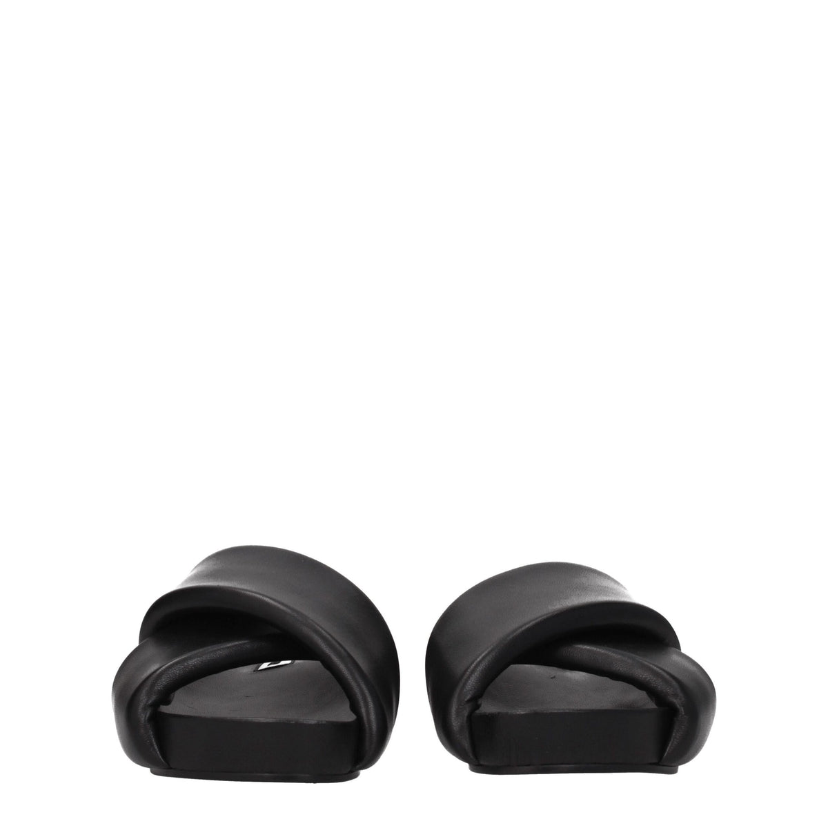 Jil Sander Black Leather Women's Slippers