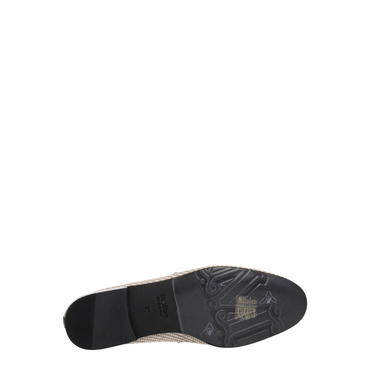 Max Mara Beige Fabric Slip-On Women's Loafers