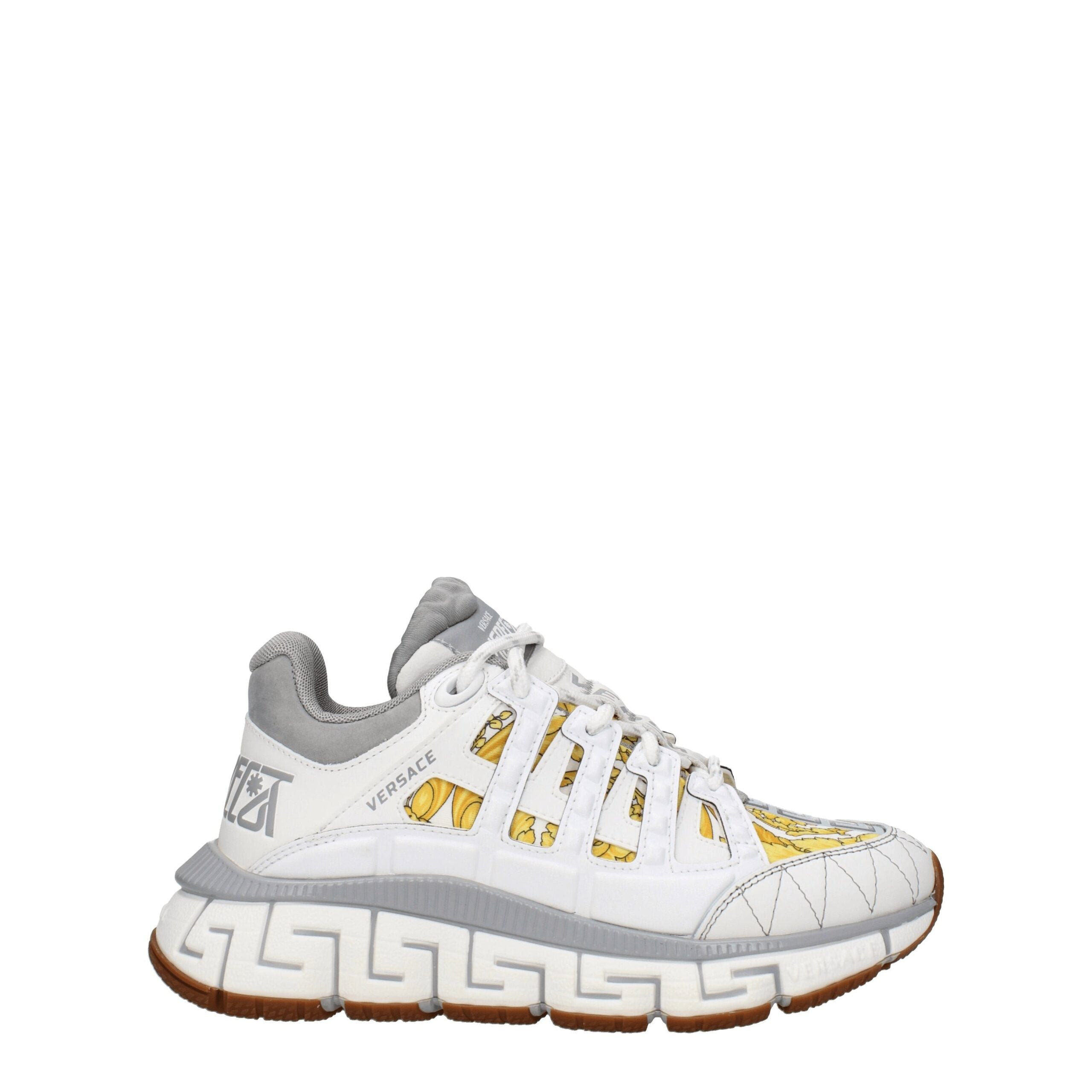 Versace White Fabric Athletic Women's Sneakers