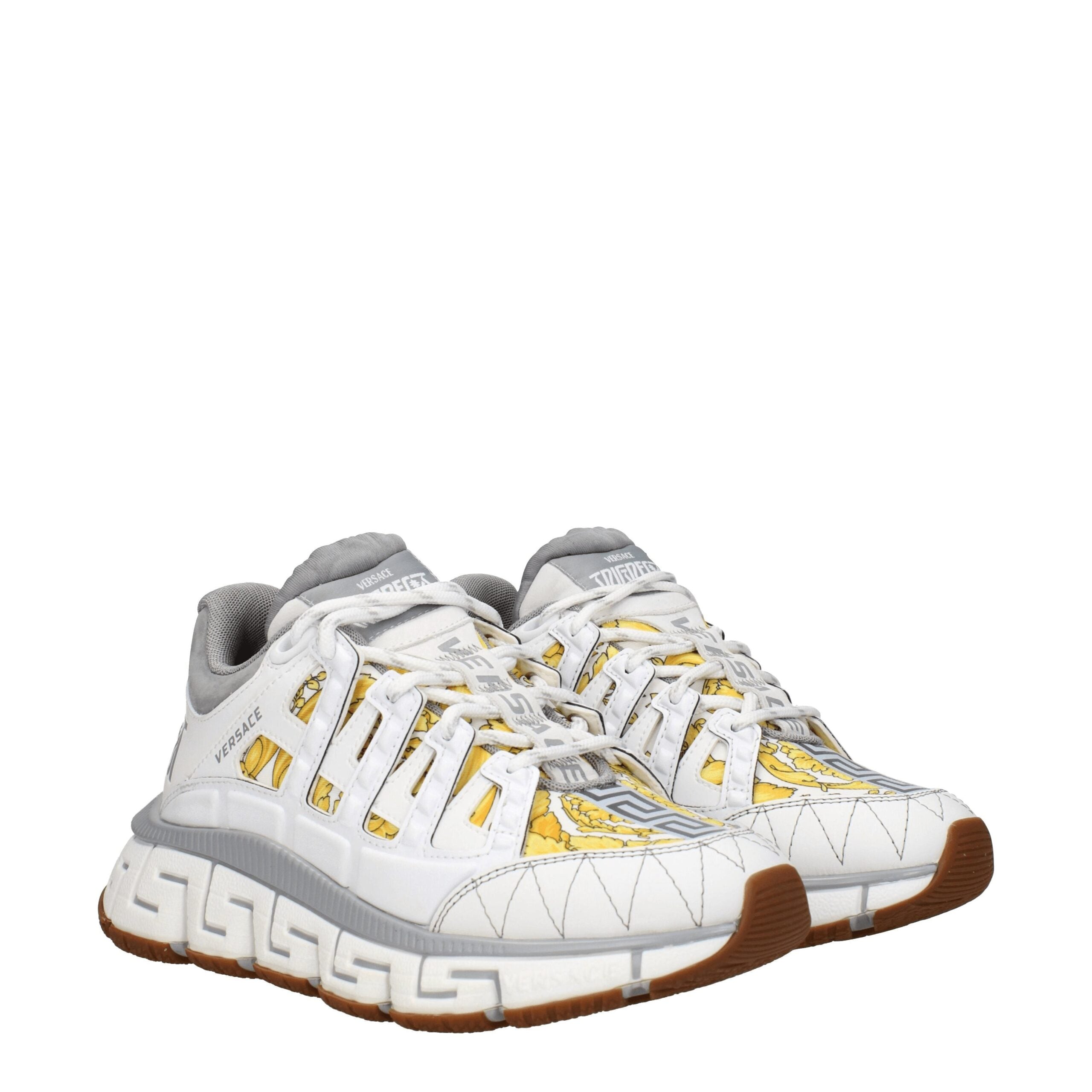 Versace White Fabric Athletic Women's Sneakers