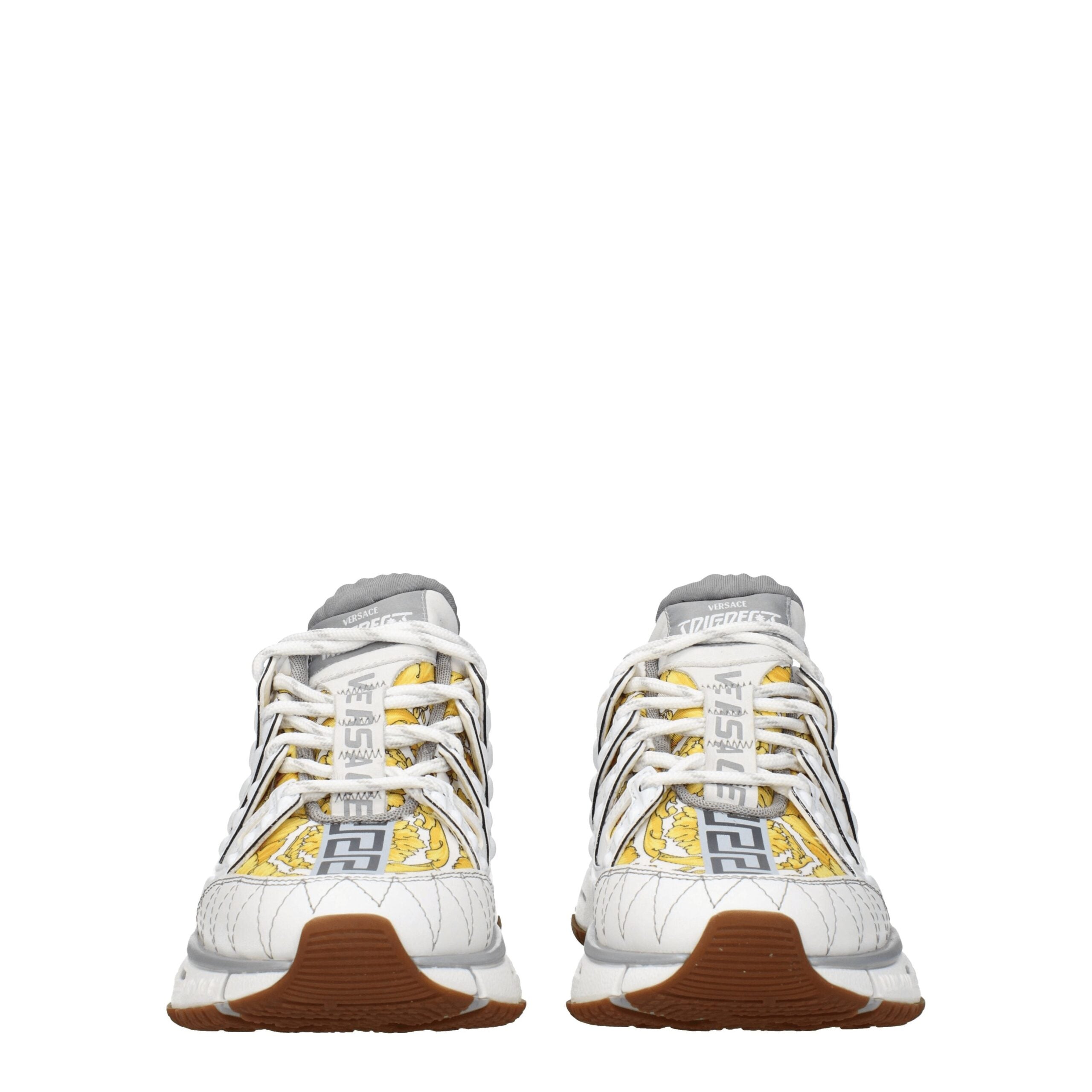 Versace White Fabric Athletic Women's Sneakers
