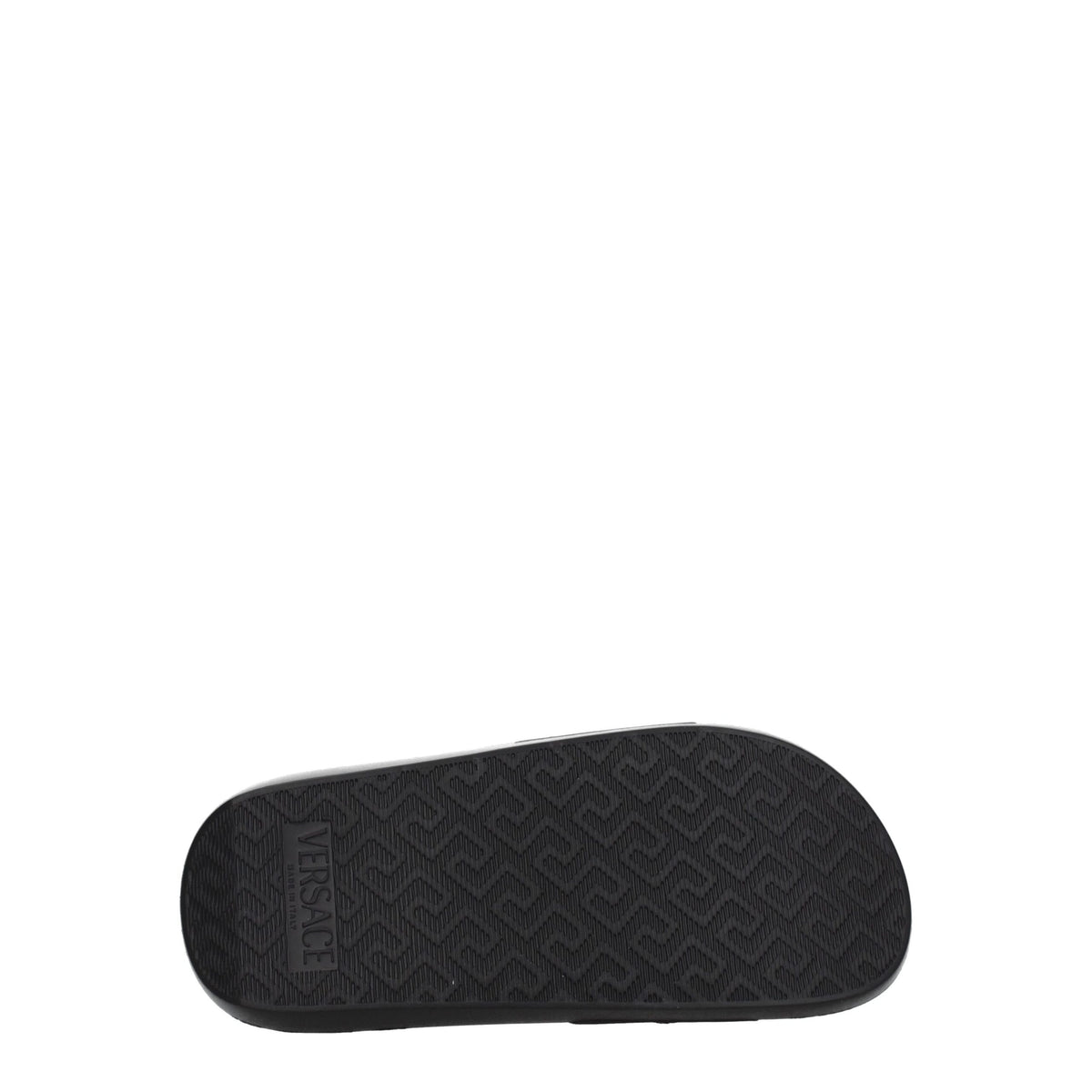 Versace Black Leather Women's Slippers