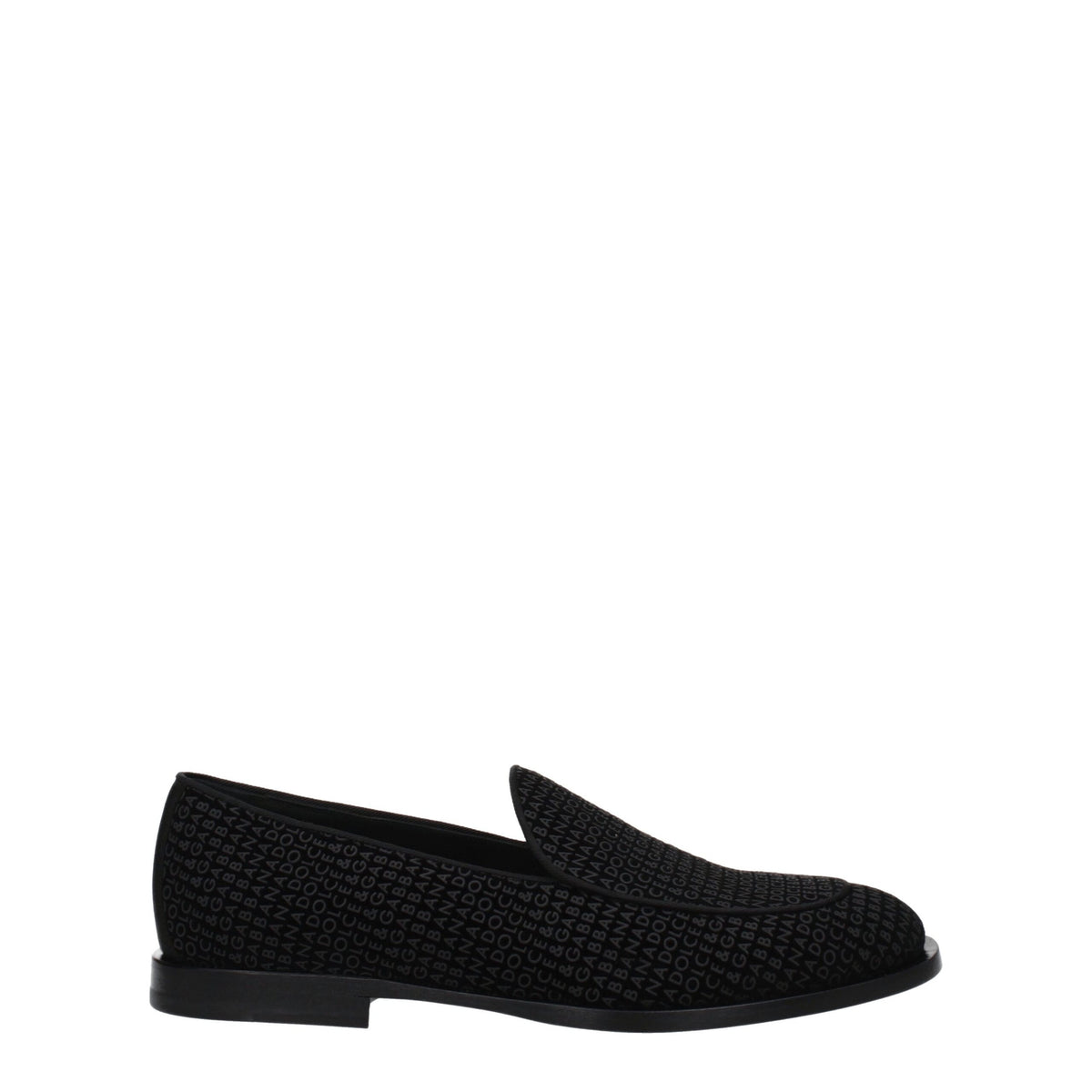 Dolce & Gabbana Men\'s Black Velvet Slip-Ons Dolce & Gabbana Black Velvet Slip On Loafers Men Formal  main image 3