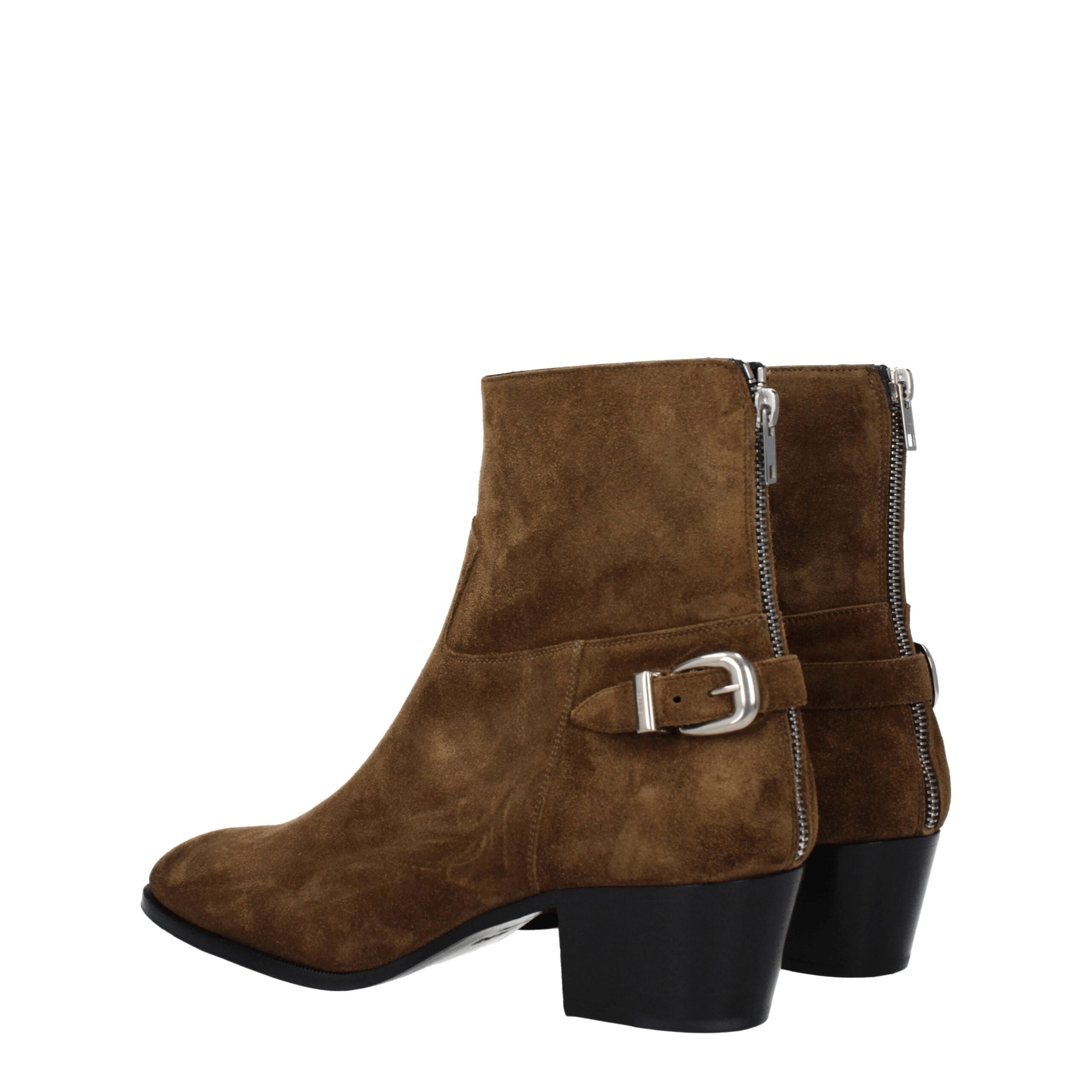 Celine Brown Leather Ankle Men's Boots