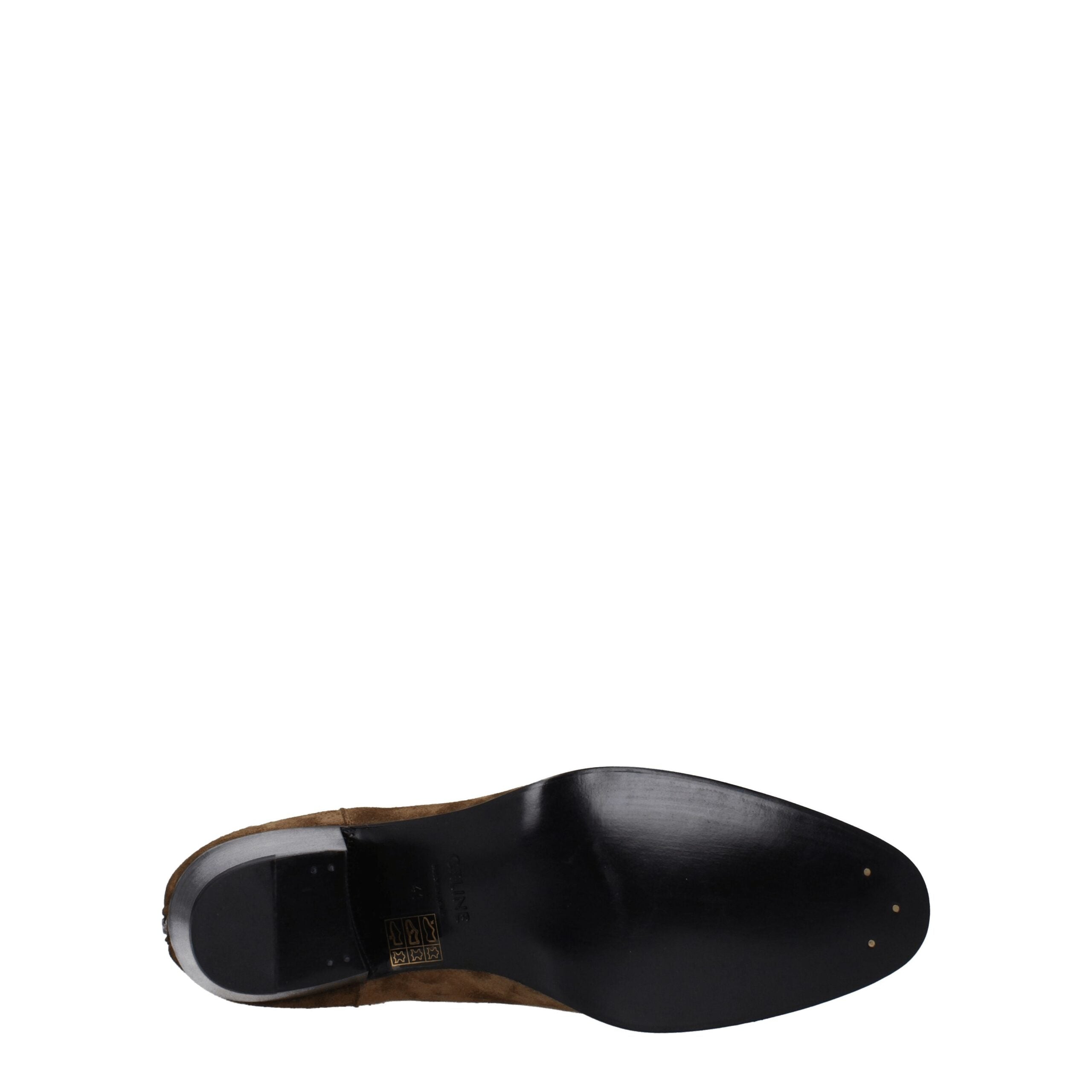 Celine Brown Leather Ankle Men's Boots