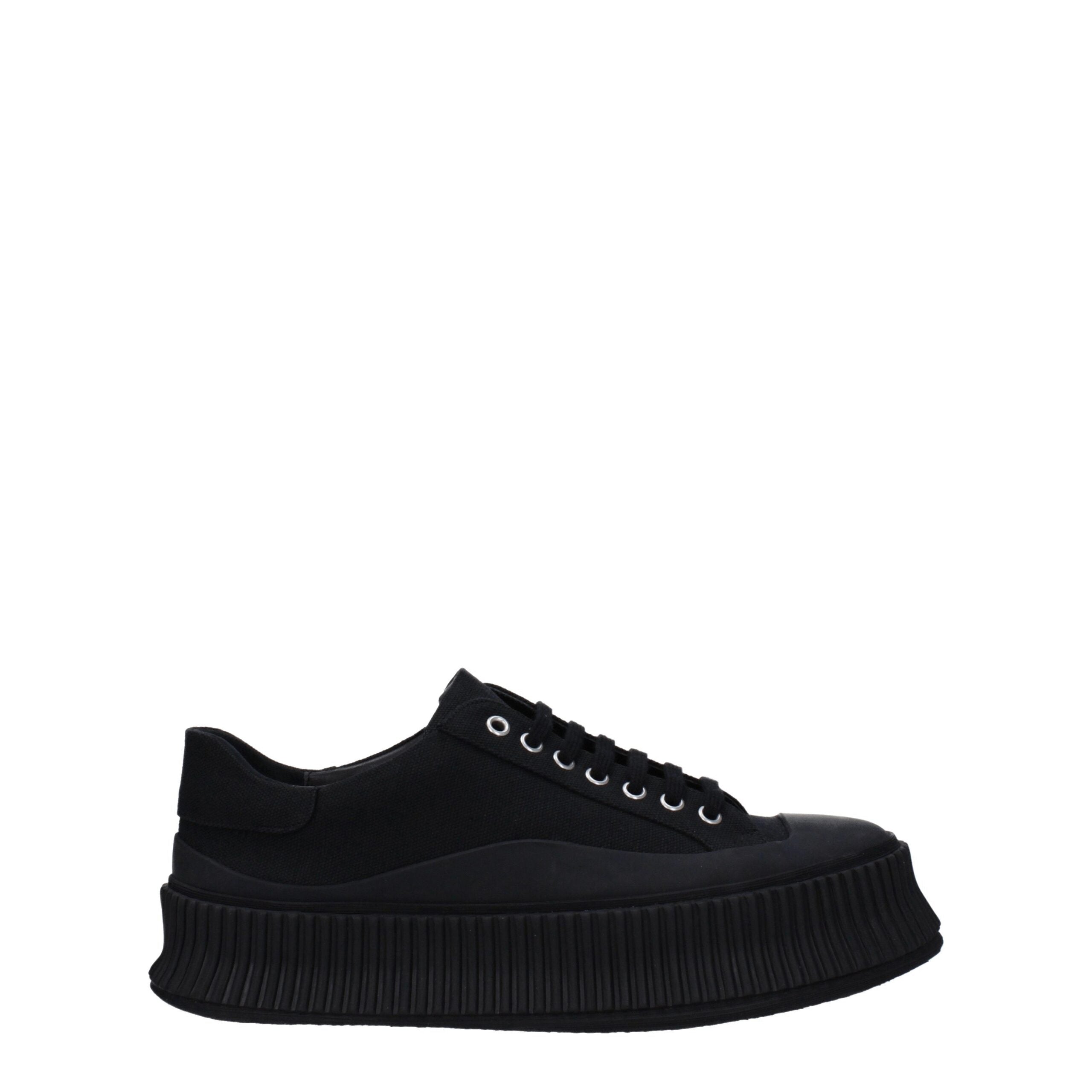Jil Sander Black Fabric Platform Men's Sneakers