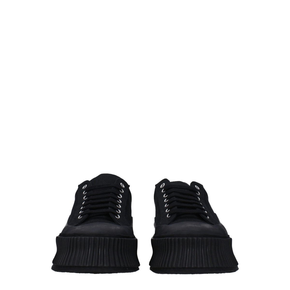 Jil Sander Black Fabric Platform Men's Sneakers