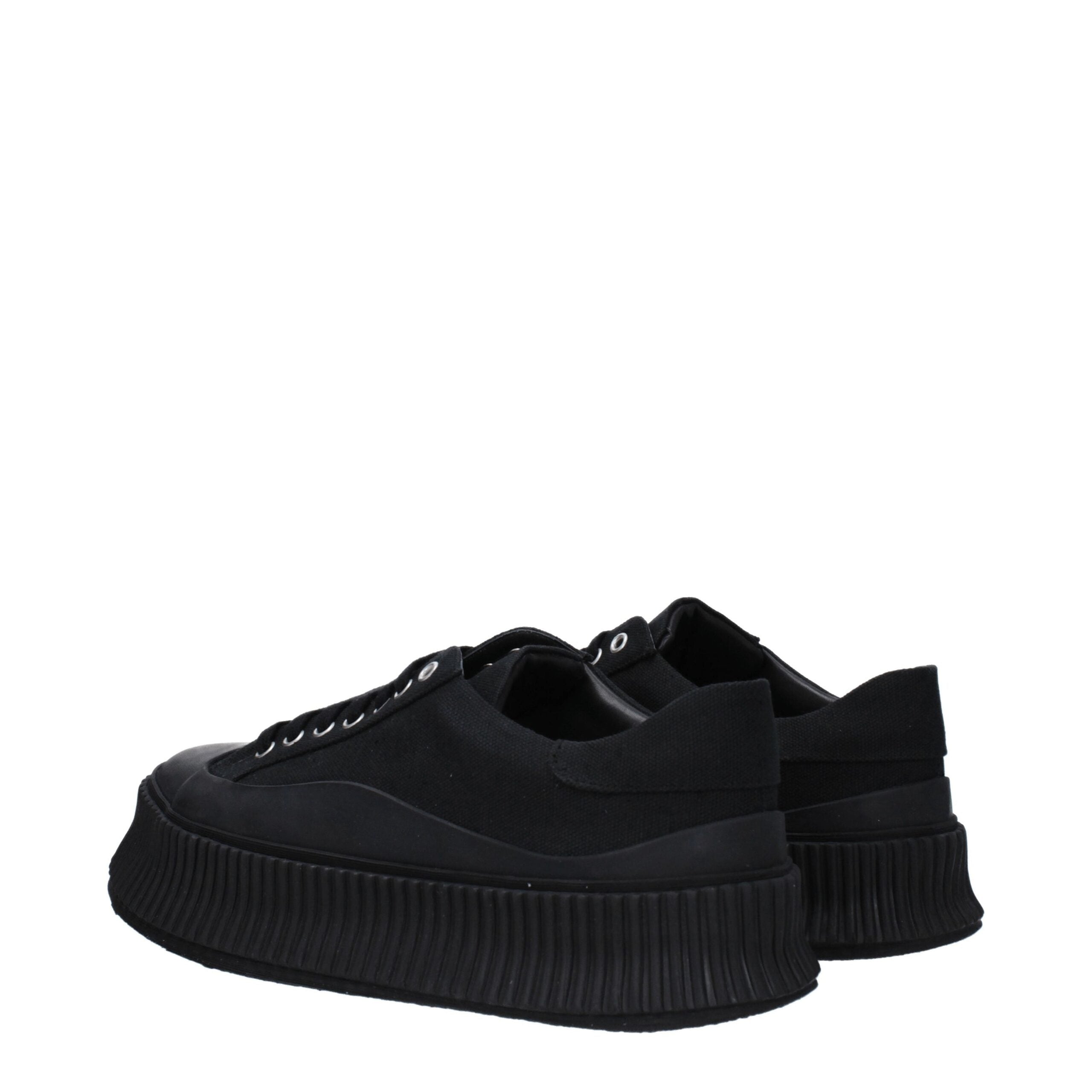 Jil Sander Black Fabric Platform Men's Sneakers