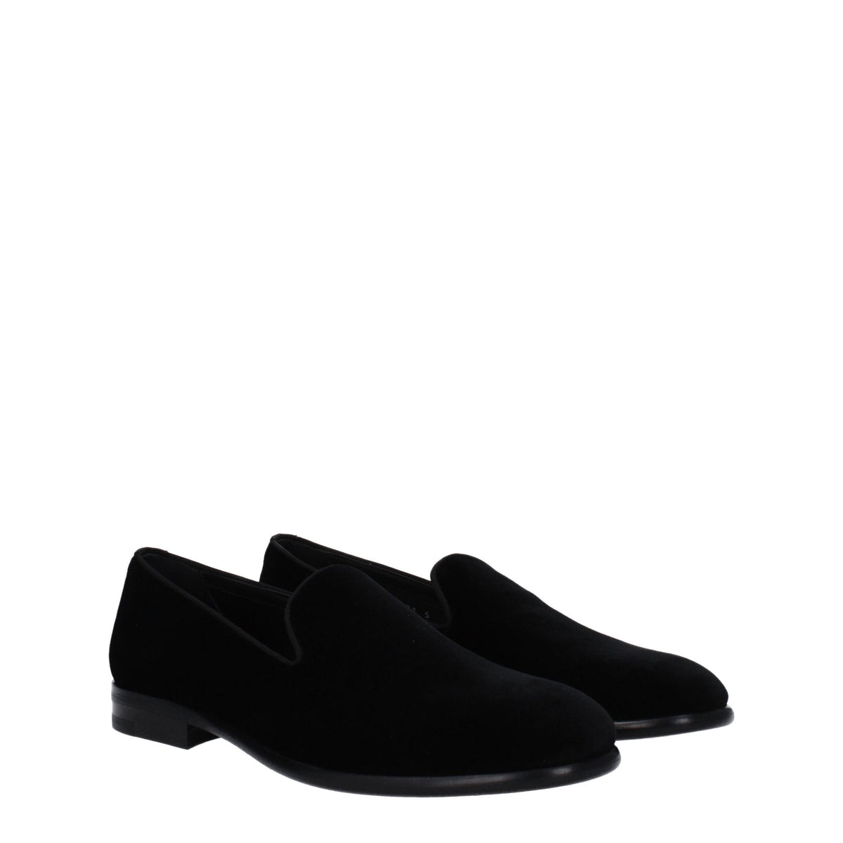 Dolce & Gabbana Black Velvet Slip-On Men's Loafers