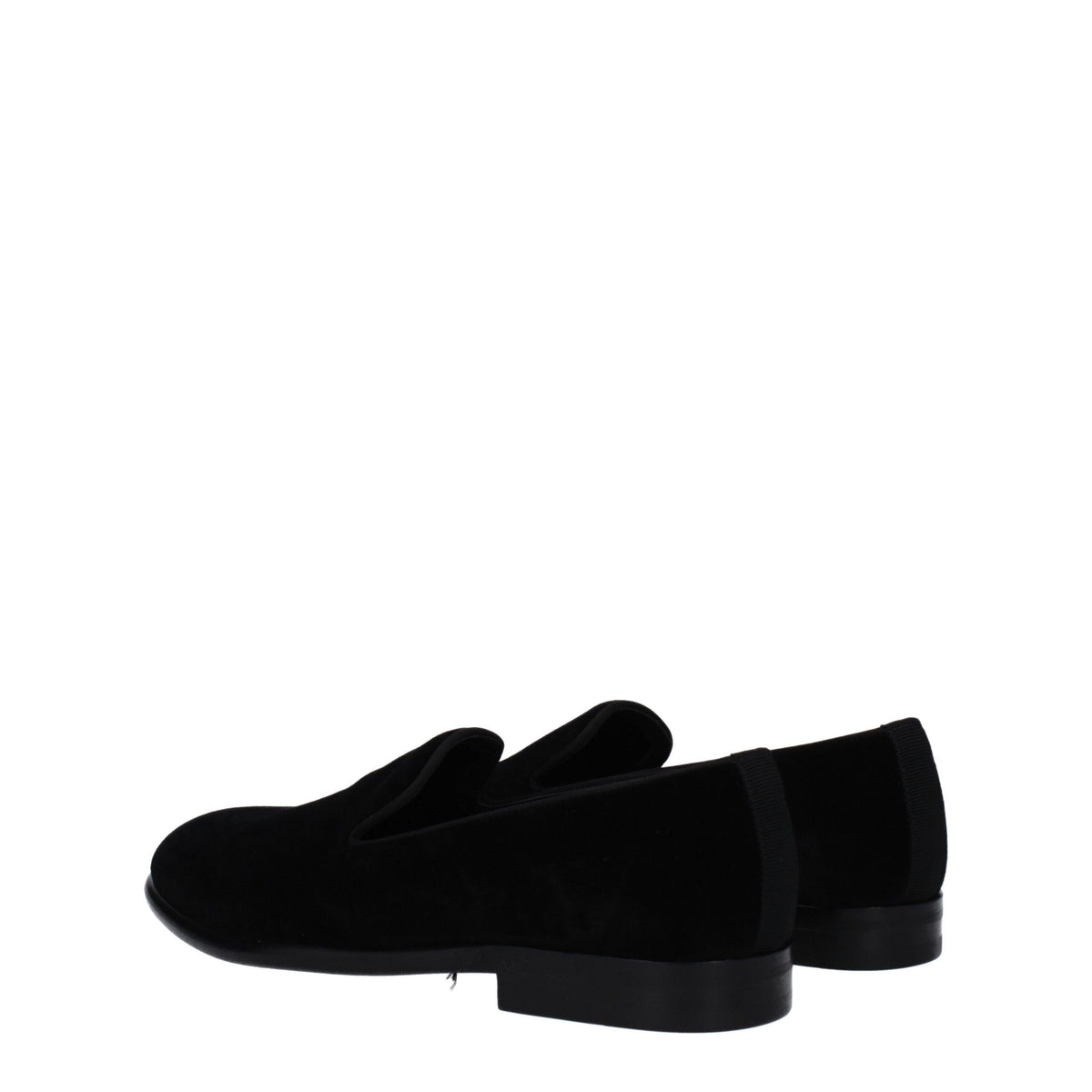 Dolce & Gabbana Black Velvet Slip-On Men's Loafers