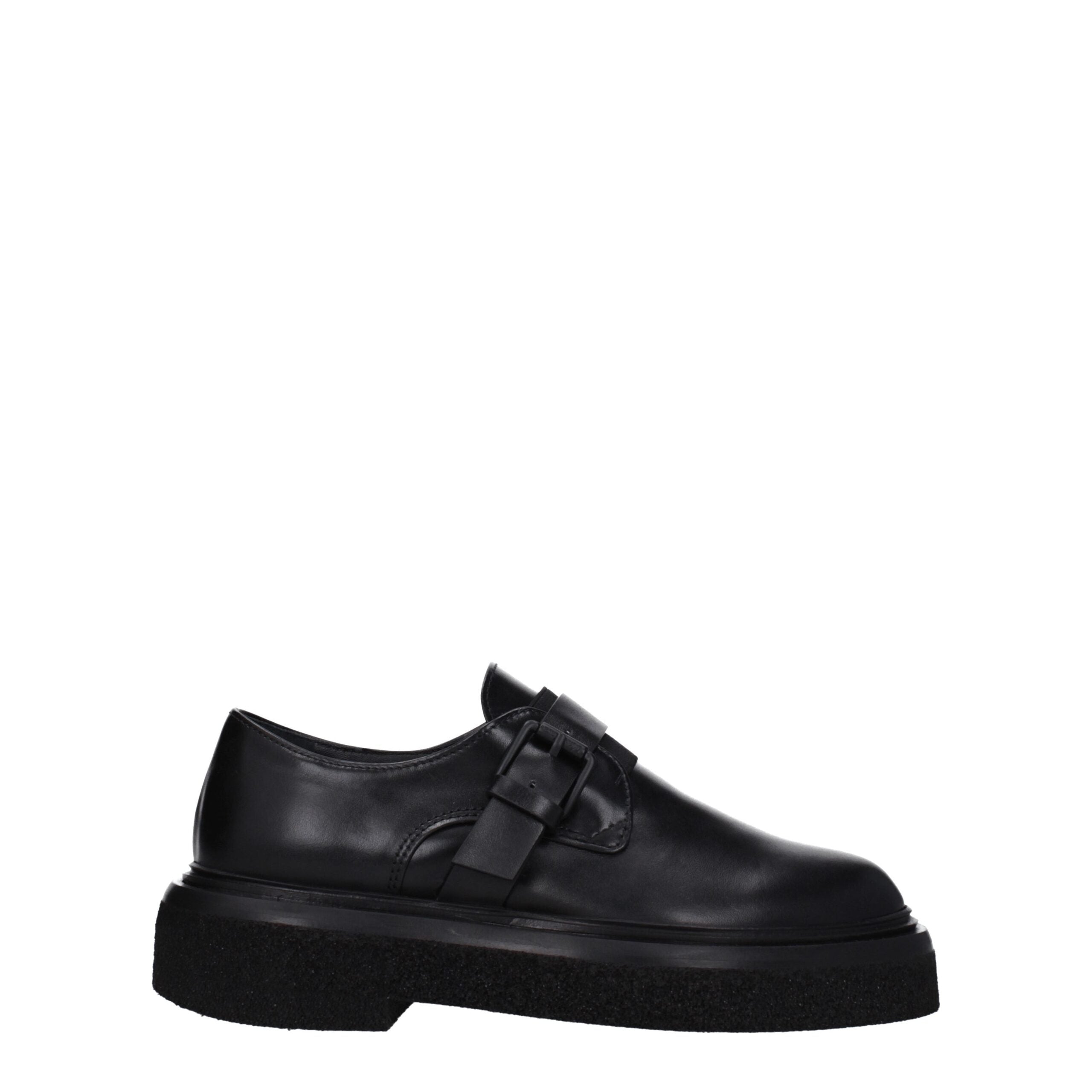 Max Mara Black Leather Oxfords And Women's Derbies