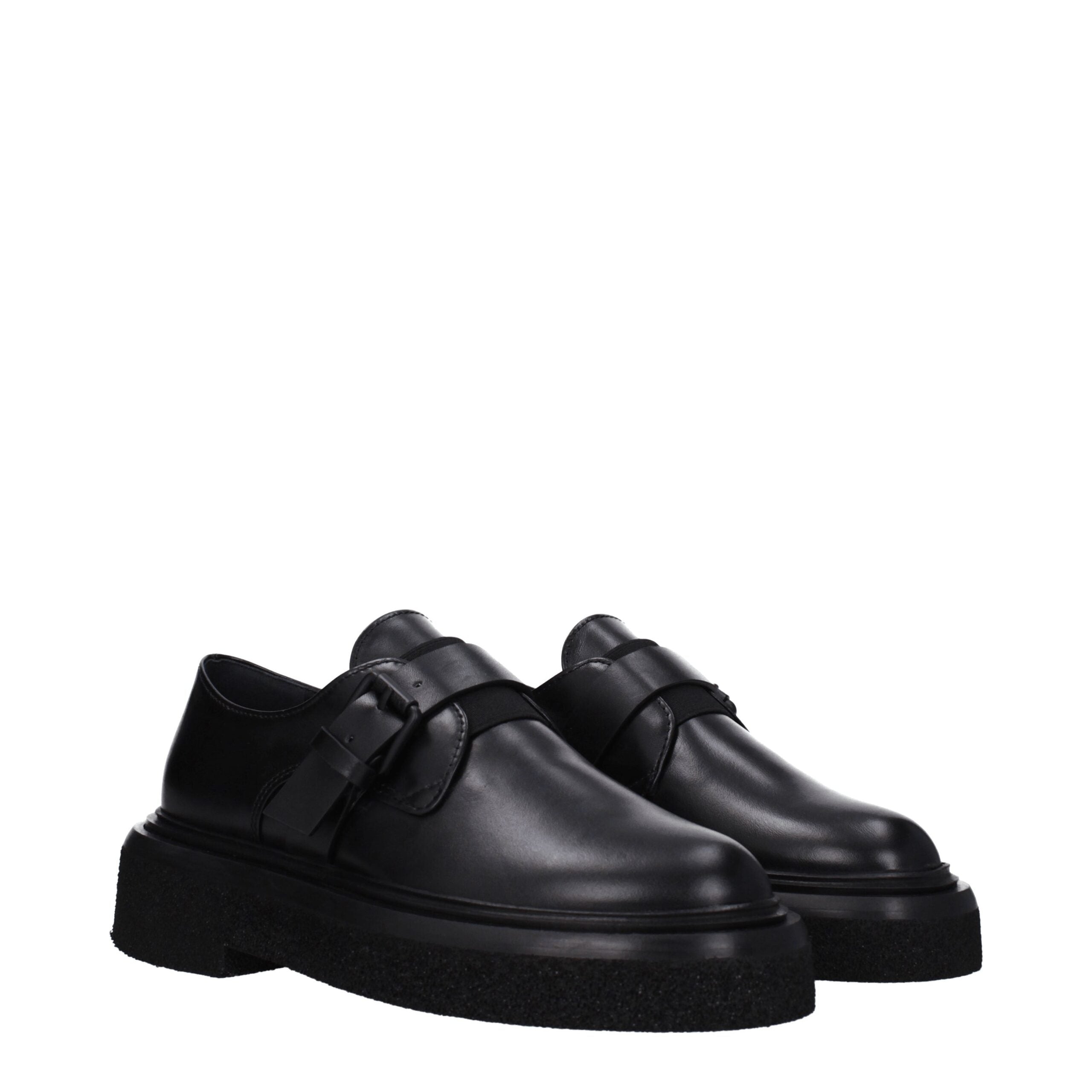 Max Mara Black Leather Oxfords And Women's Derbies