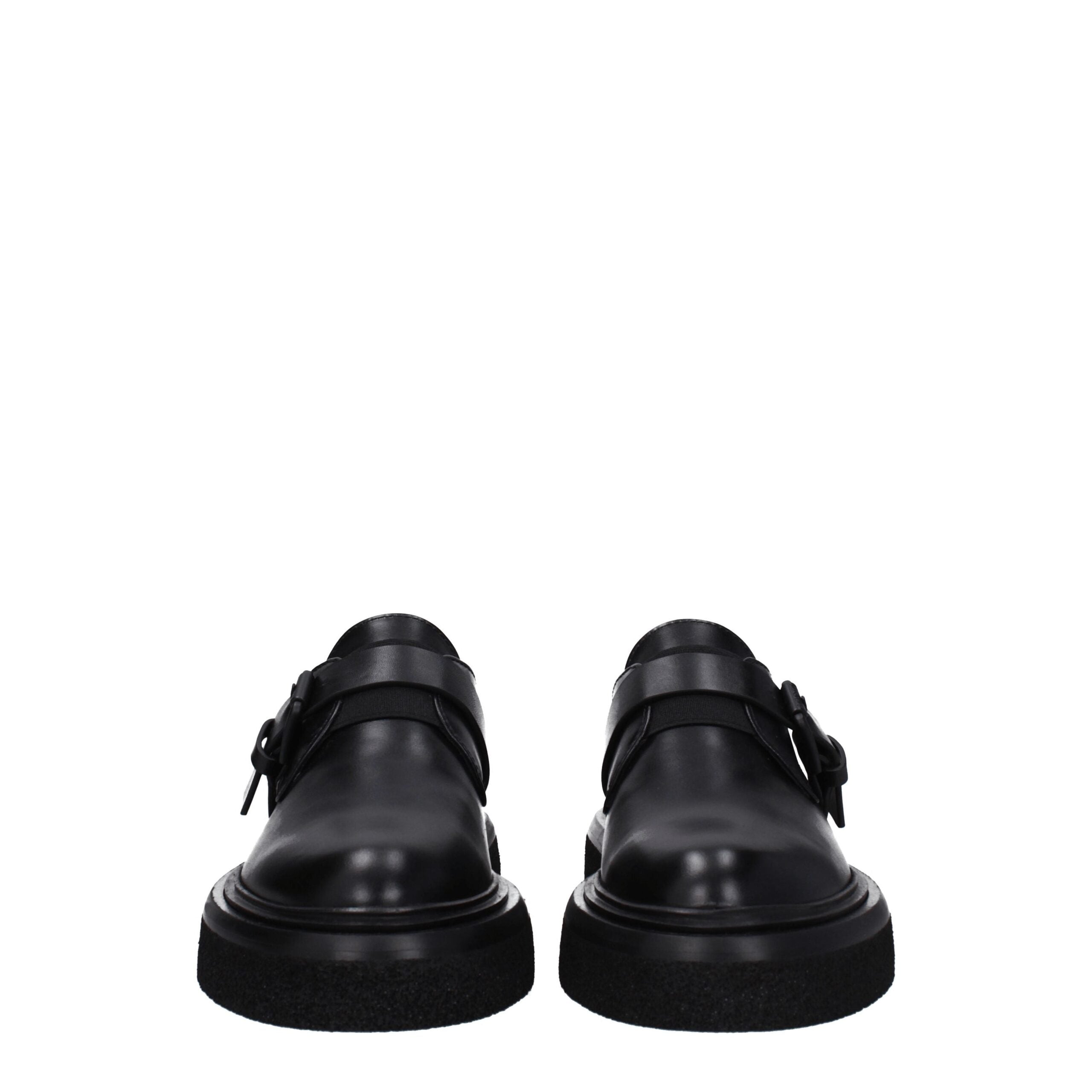 Max Mara Black Leather Oxfords And Women's Derbies