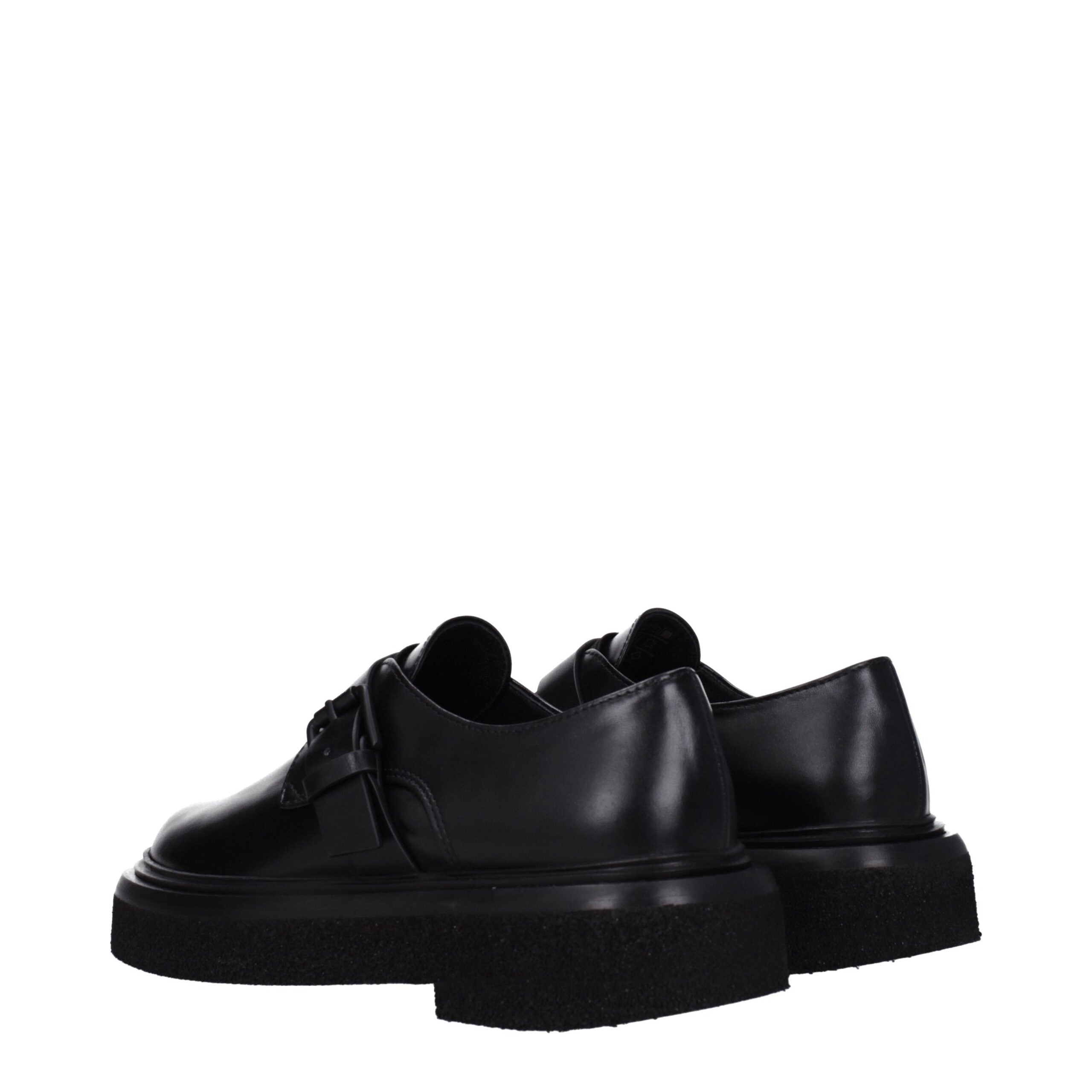 Max Mara Black Leather Oxfords And Women's Derbies