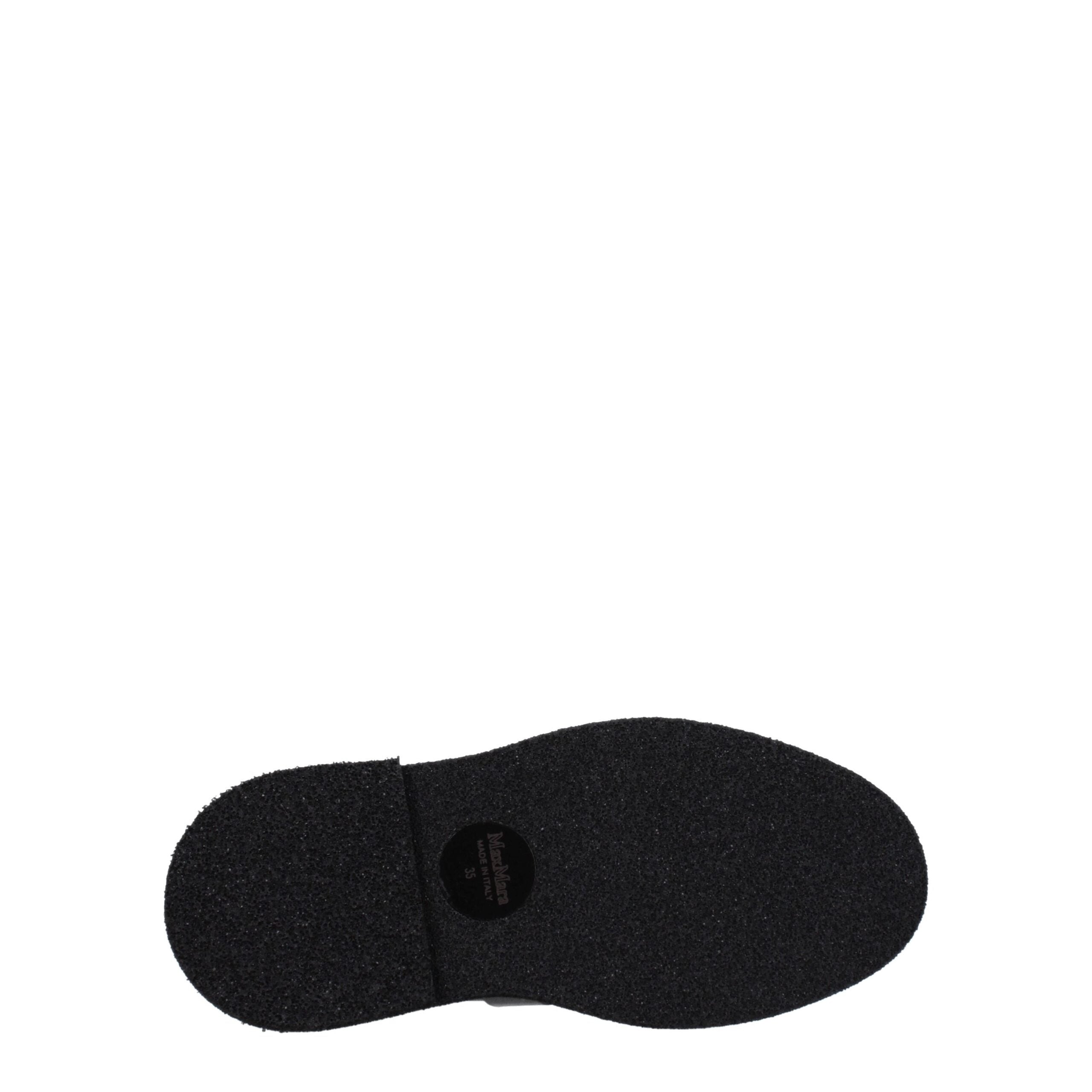 Max Mara Black Leather Oxfords And Women's Derbies