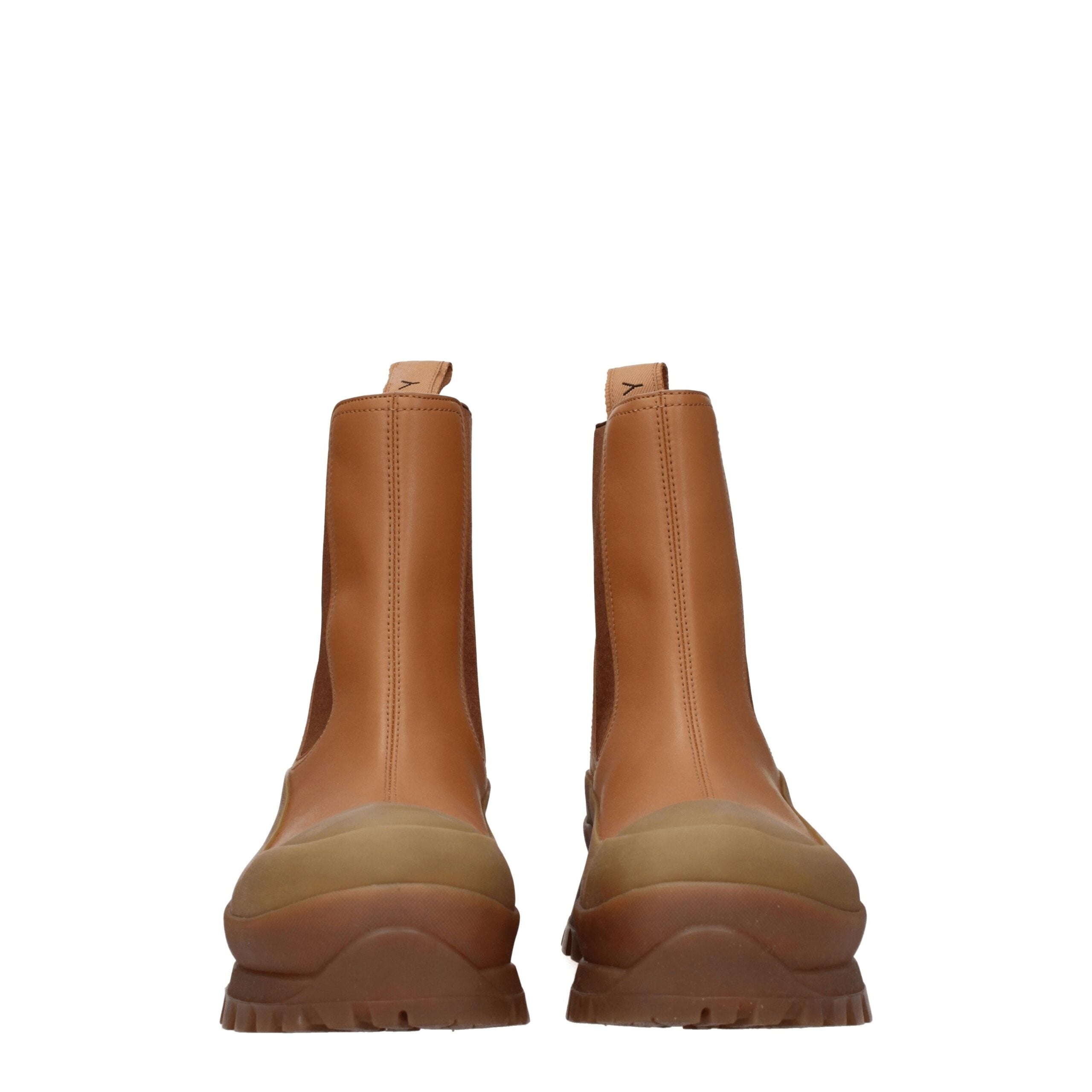 Stella McCartney Brown Leather Ankle Women's Boots