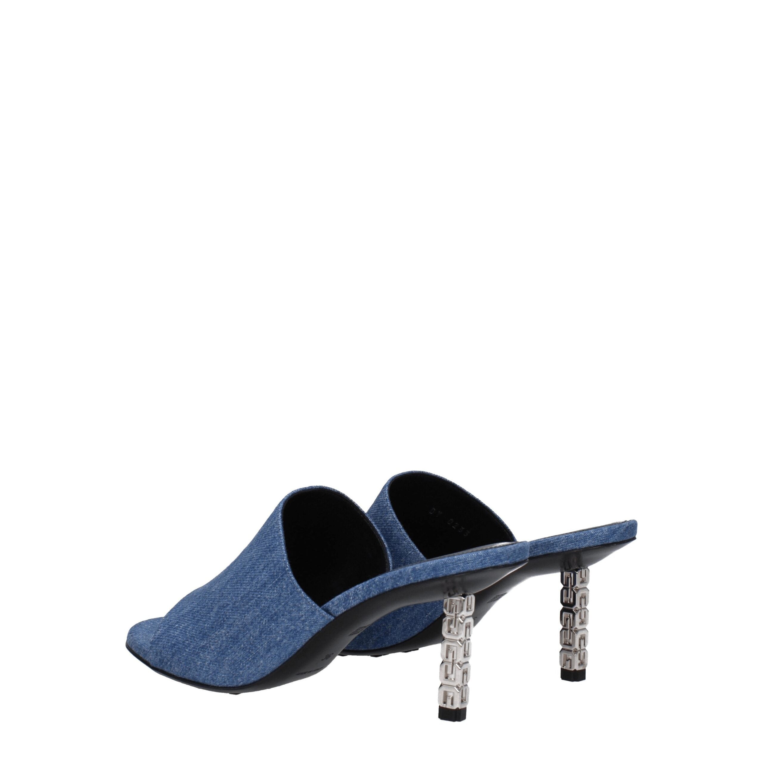 Givenchy Blue Fabric Platform Women's Sandals