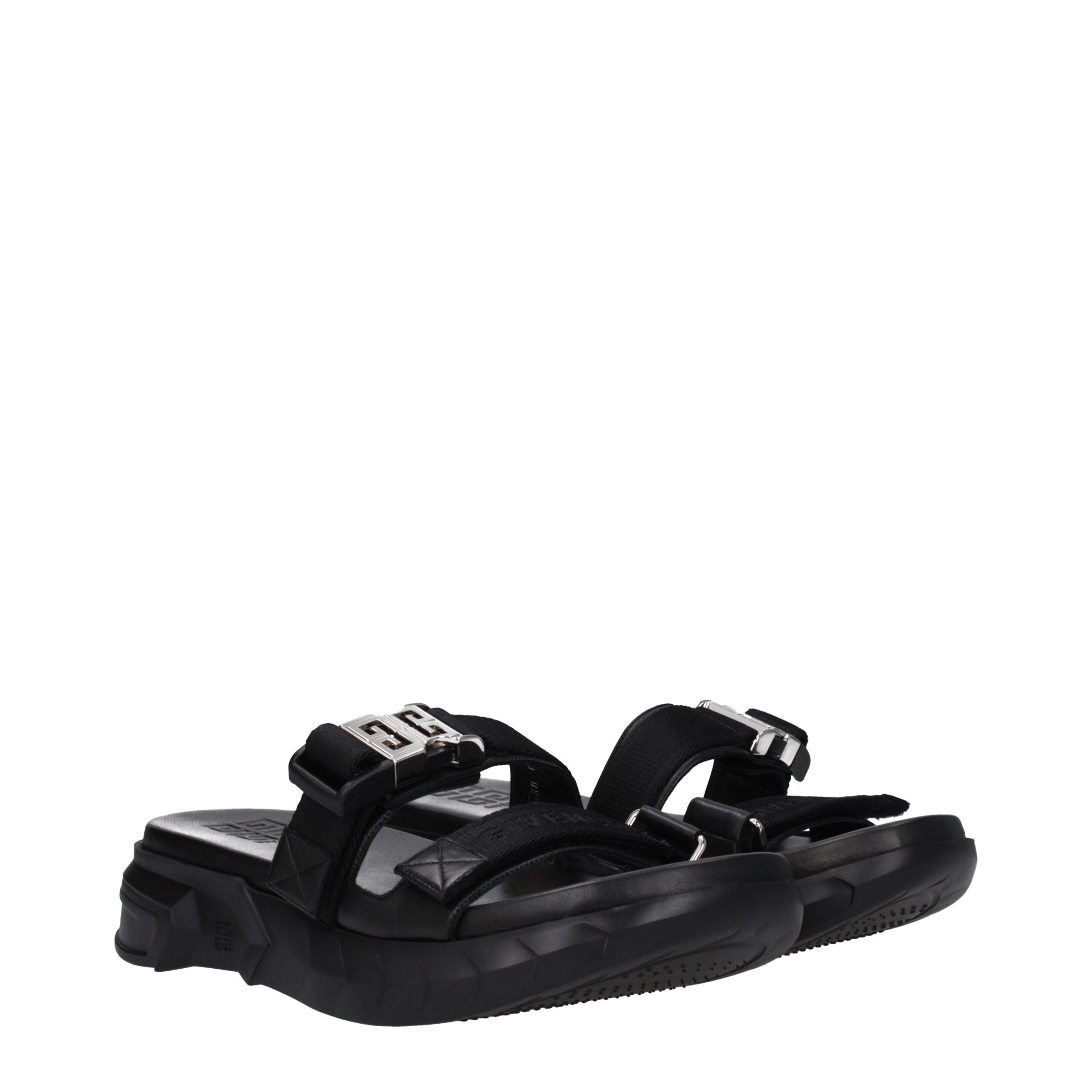 Givenchy Black Fabric Men's Slippers
