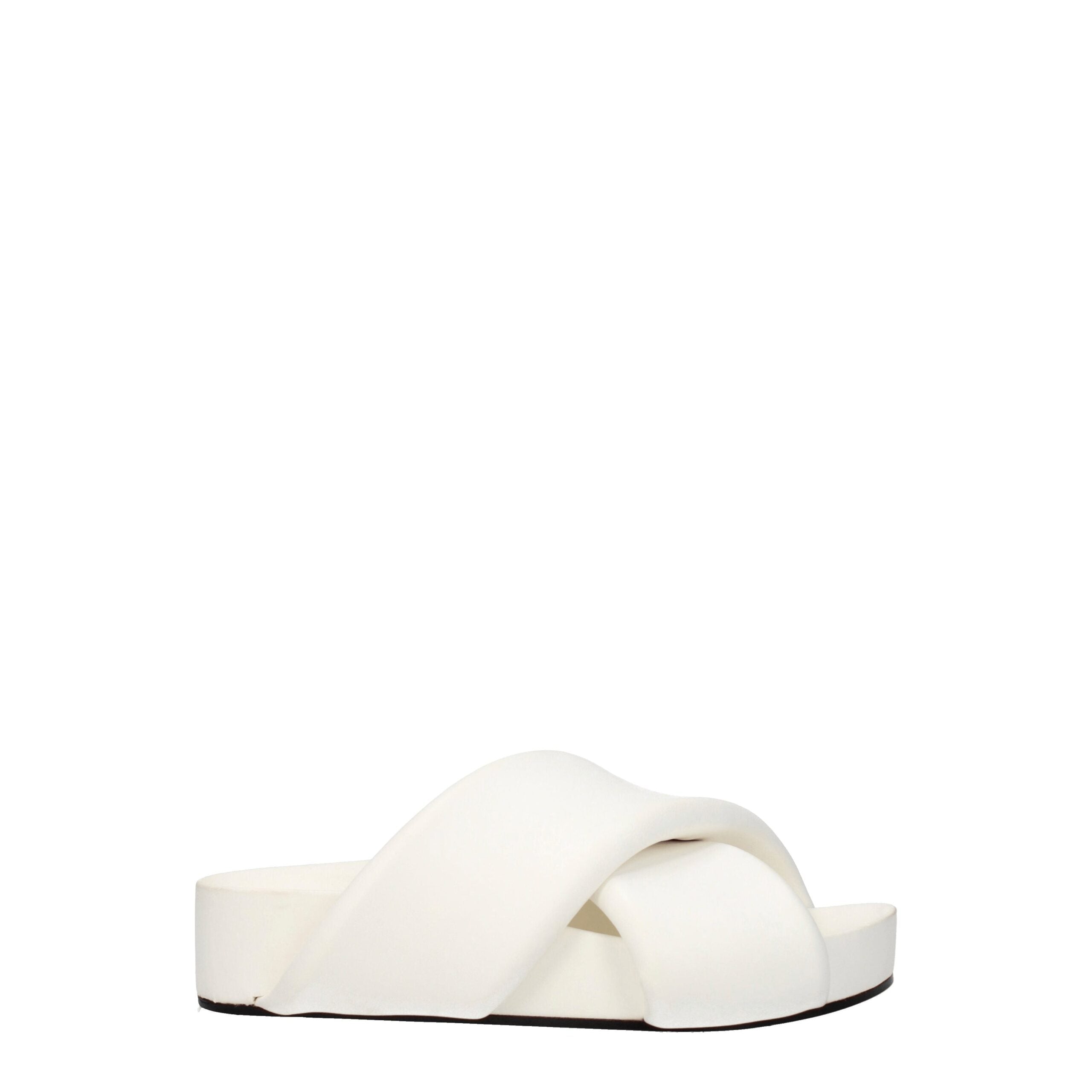 Jil Sander White Leather Women's Slippers