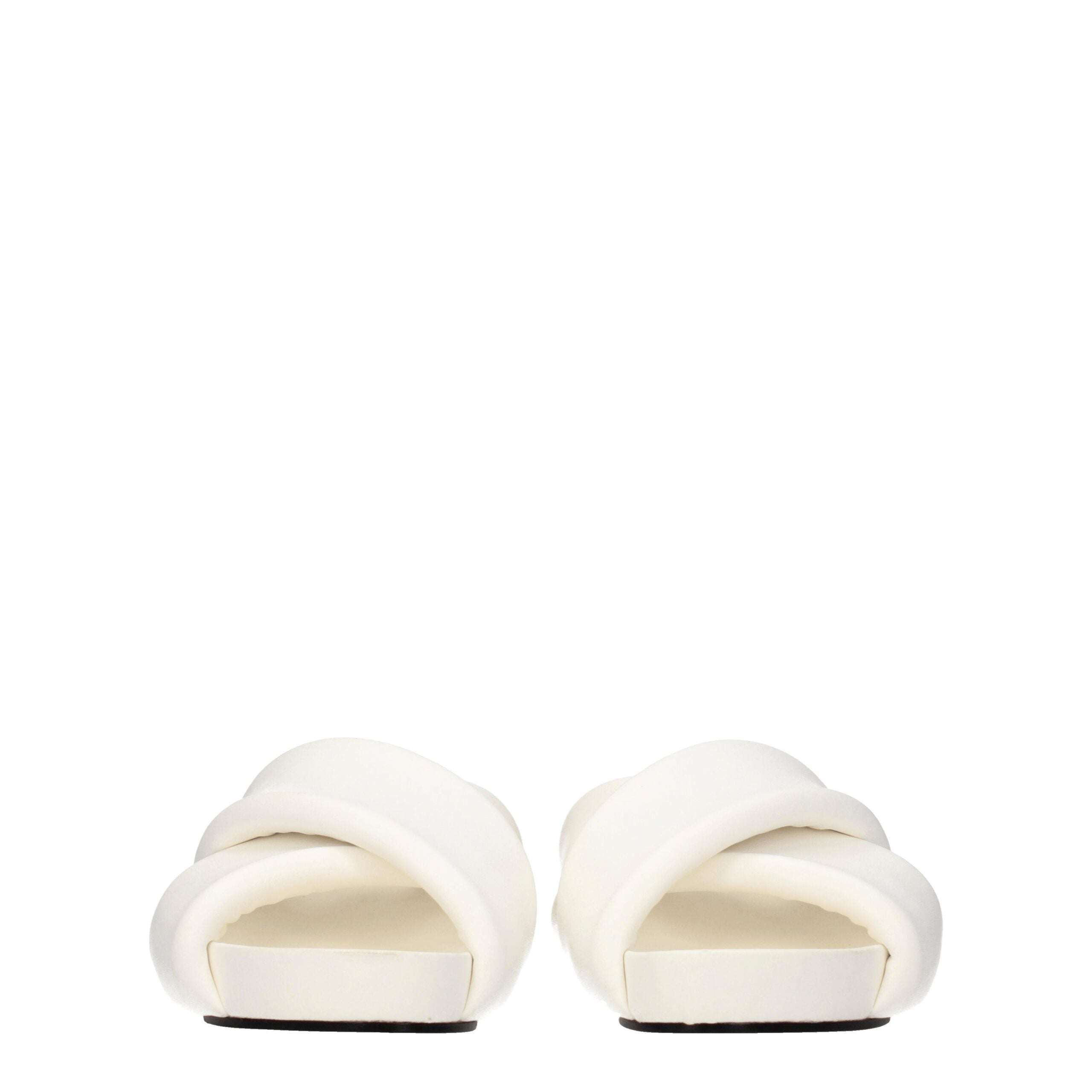 Jil Sander White Leather Women's Slippers