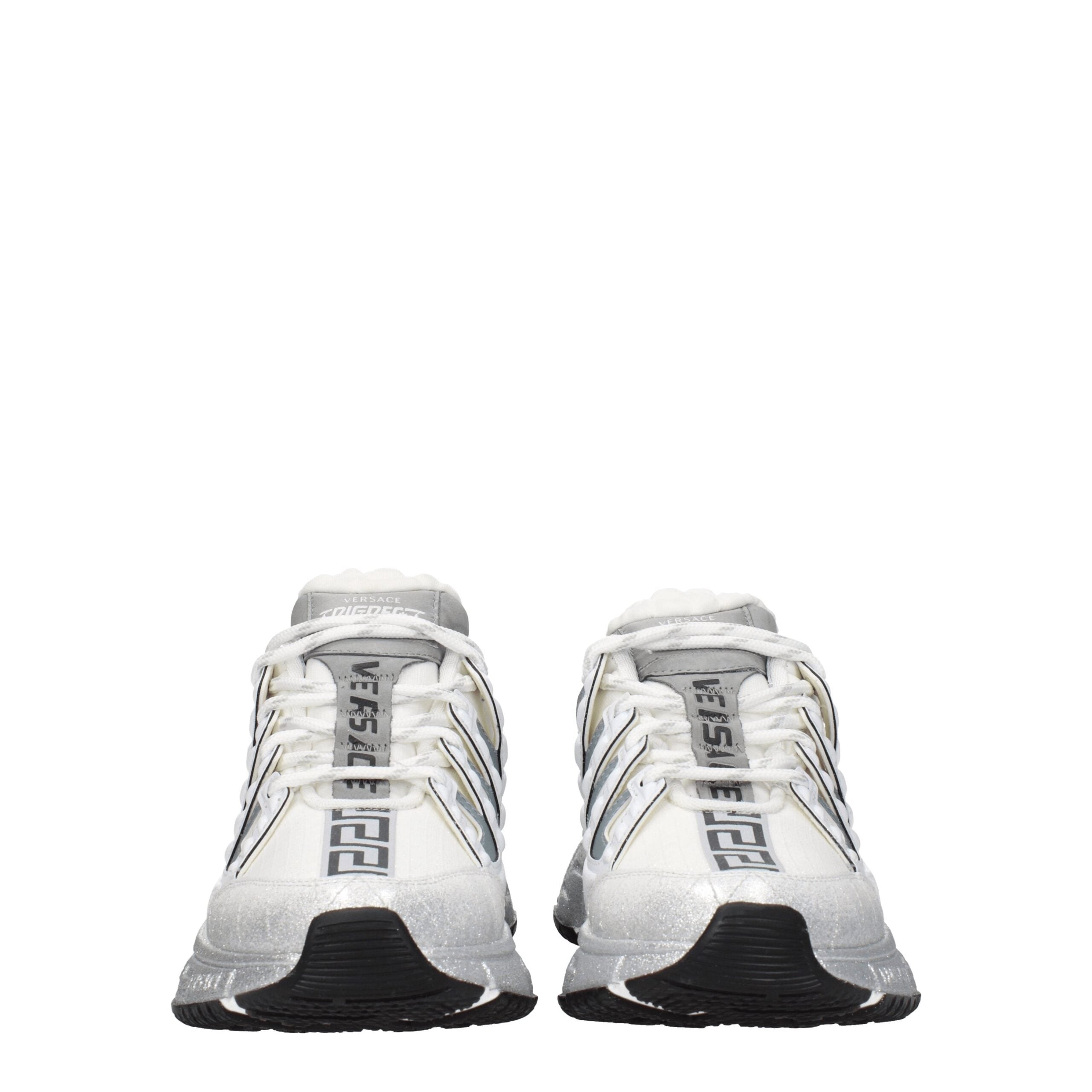 Versace White Fabric Athletic Women's Sneakers