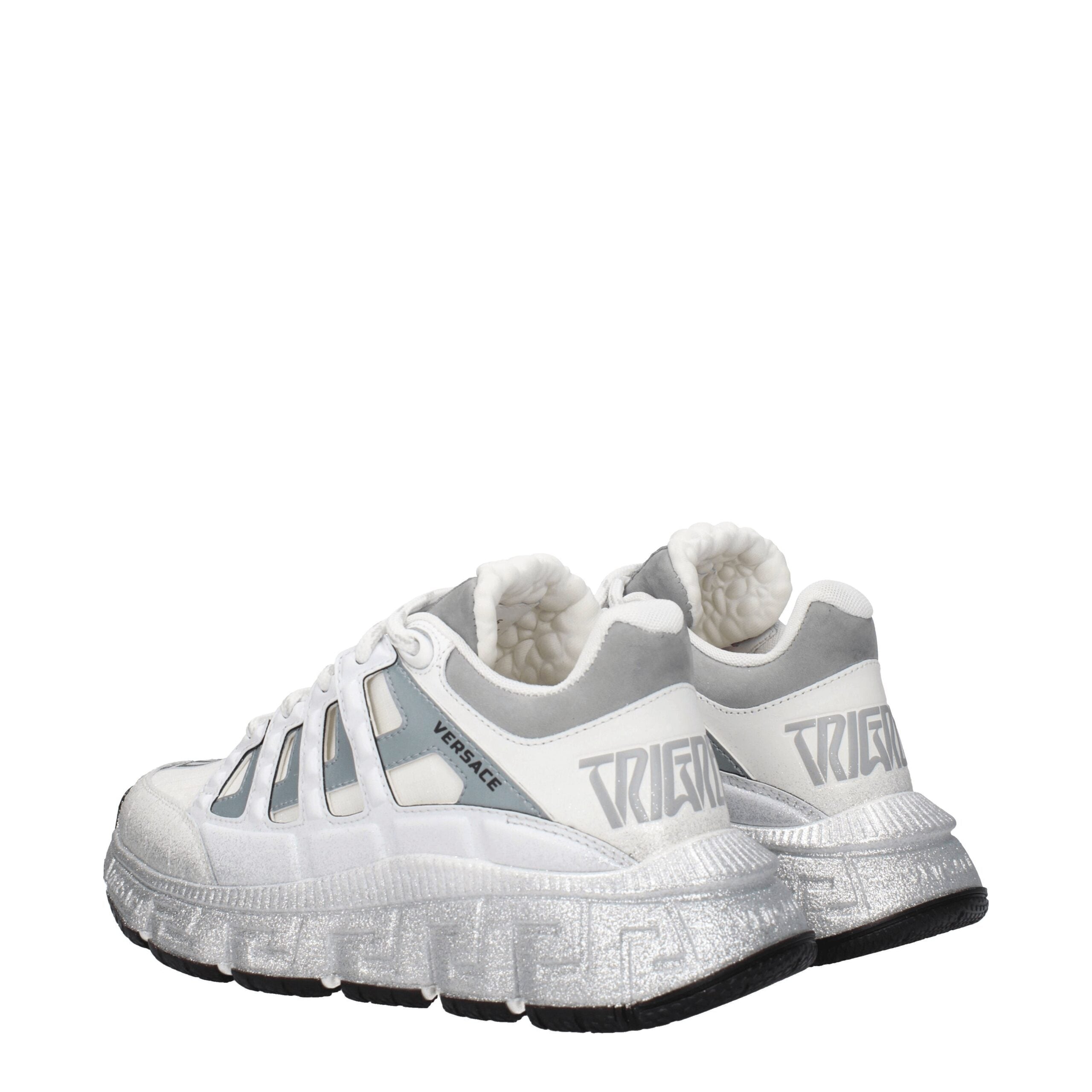Versace White Fabric Athletic Women's Sneakers
